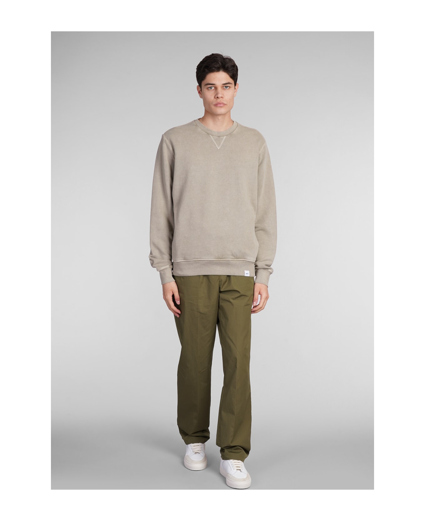 Aspesi Felpa Ay40 Sweatshirt In Beige Cotton - beige