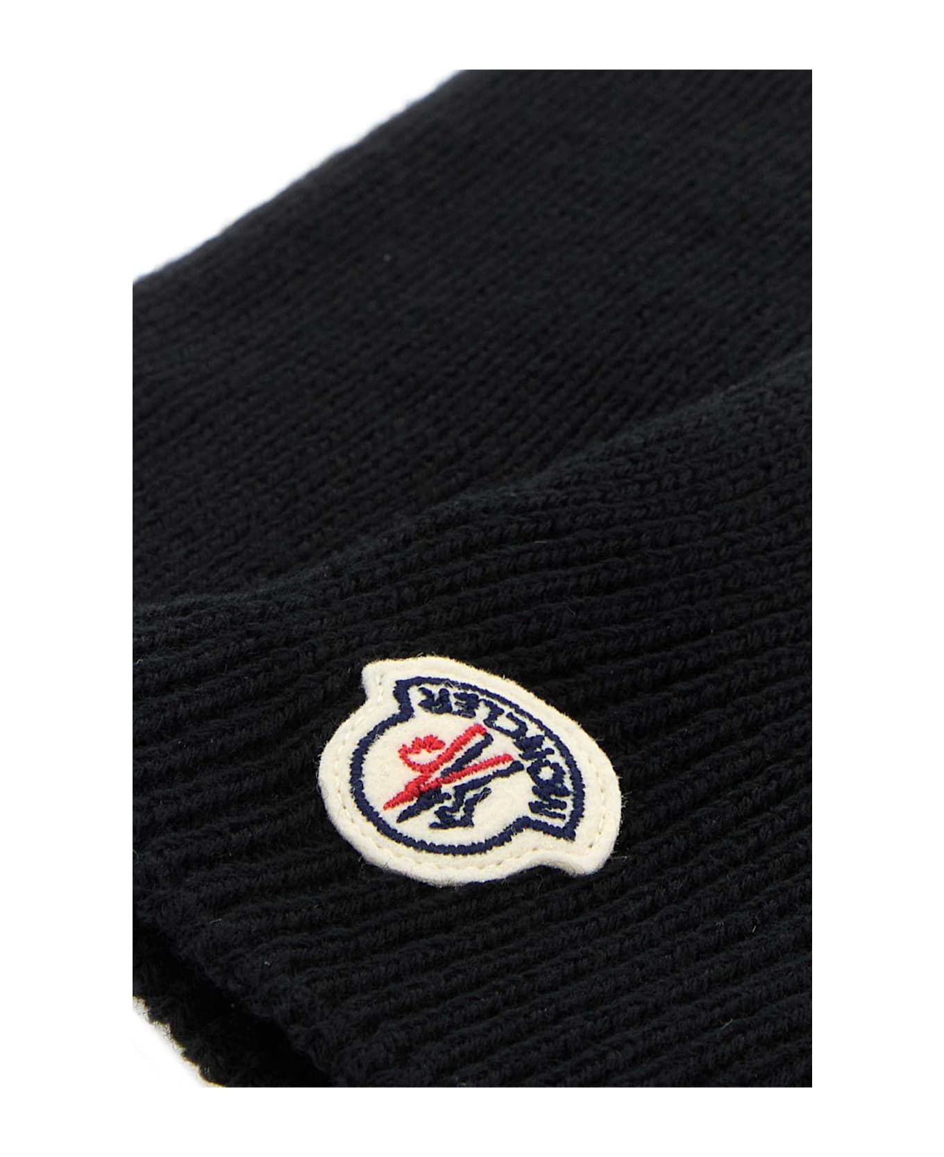 Moncler Black Wool Gloves