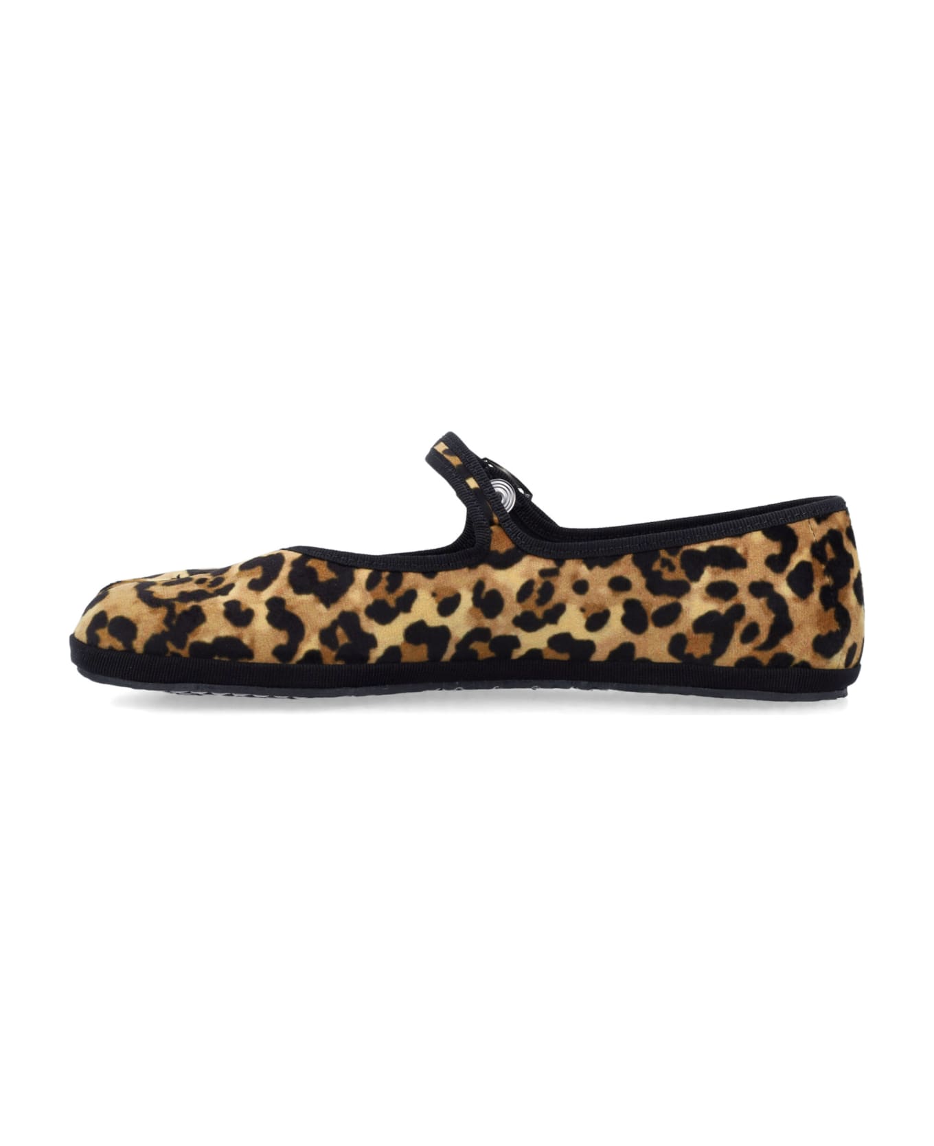 Drogheria Crivellini Fu-tabi Velvet Flat Shoes - CHEETAH