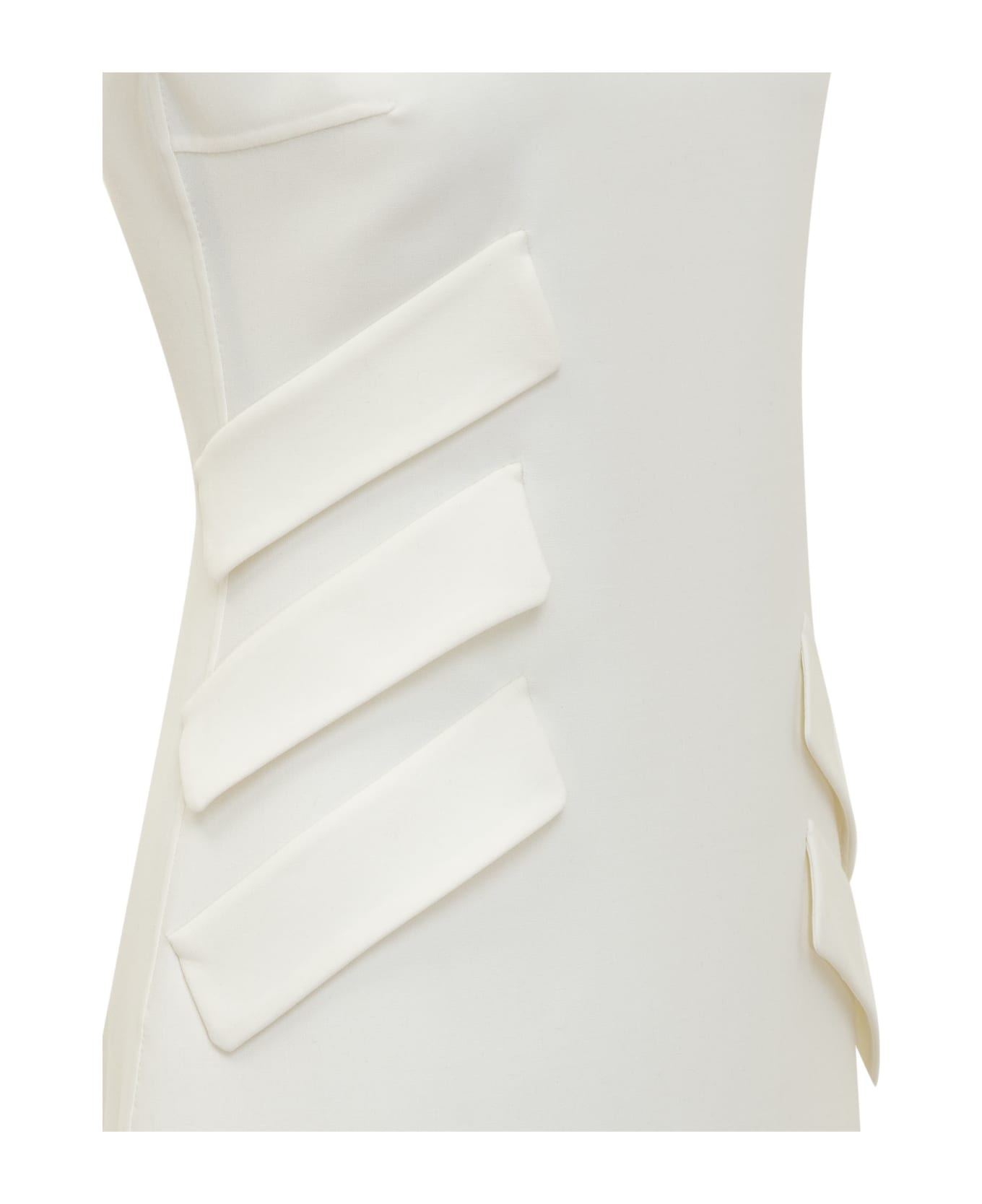 Versace Mini Dress With Pockets - WHITE