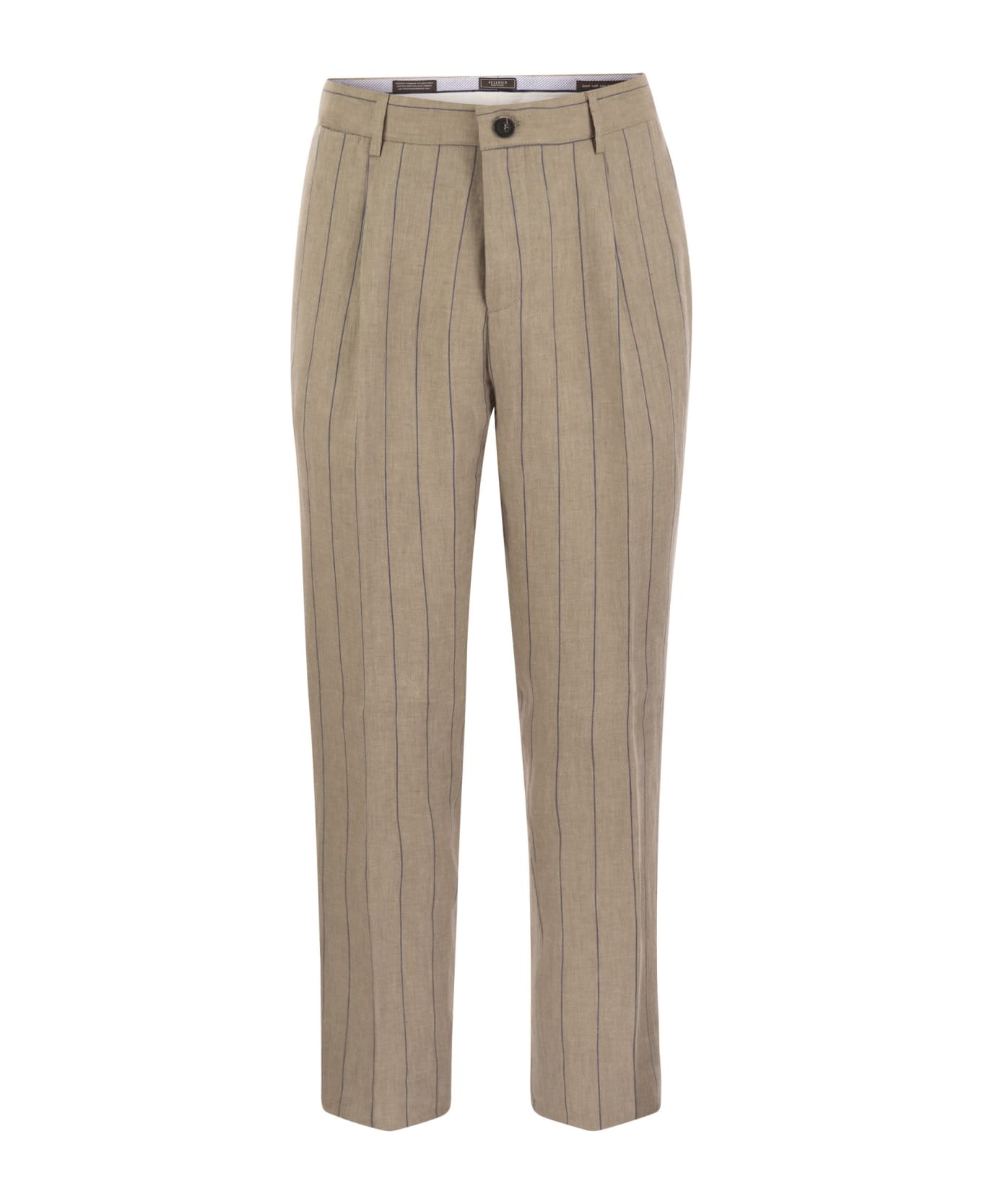 Peserico Pure Linen Chino Trousers - Rope ボトムス
