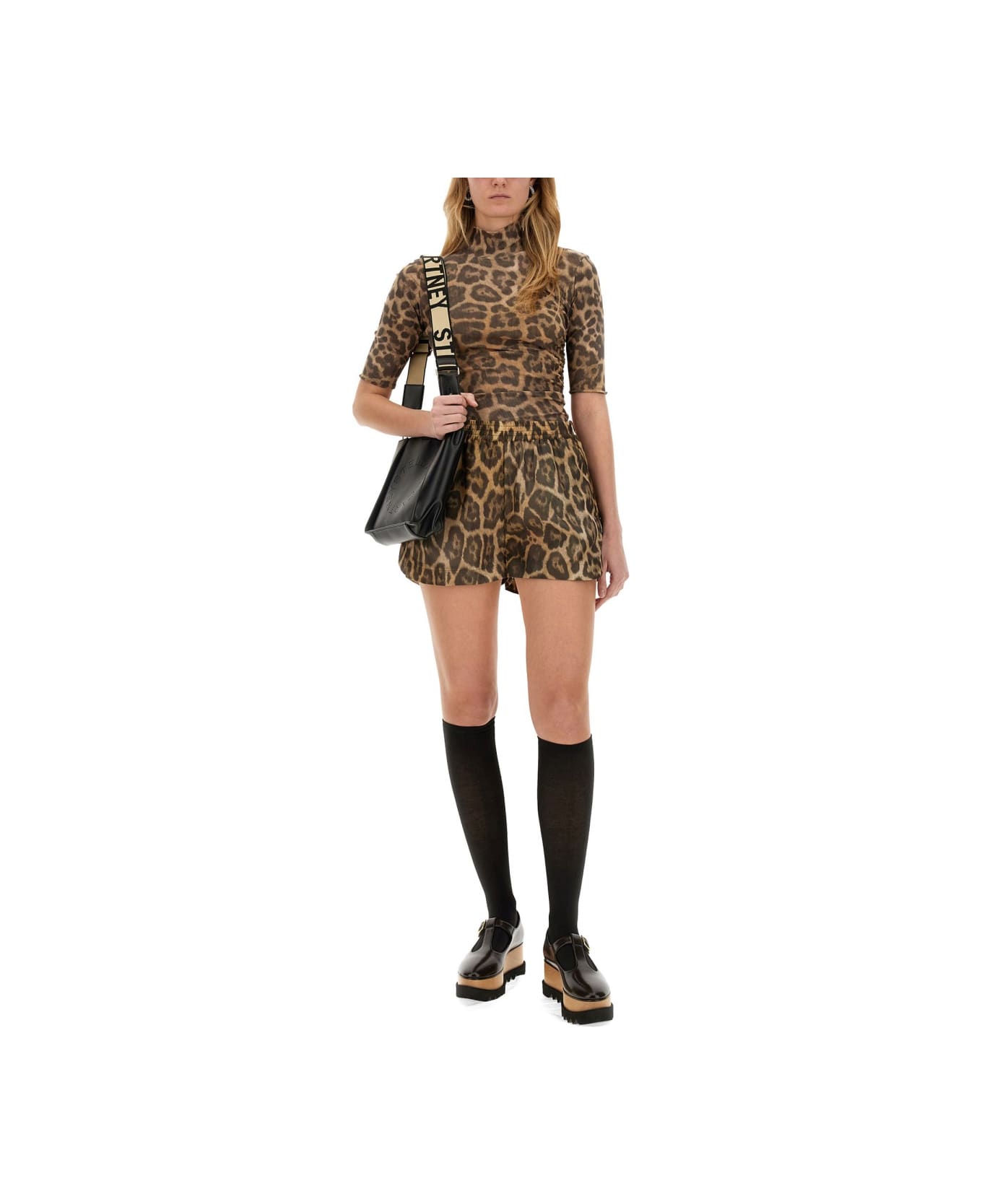 Stella McCartney Shorts With Animal Pattern - MULTICOLOUR