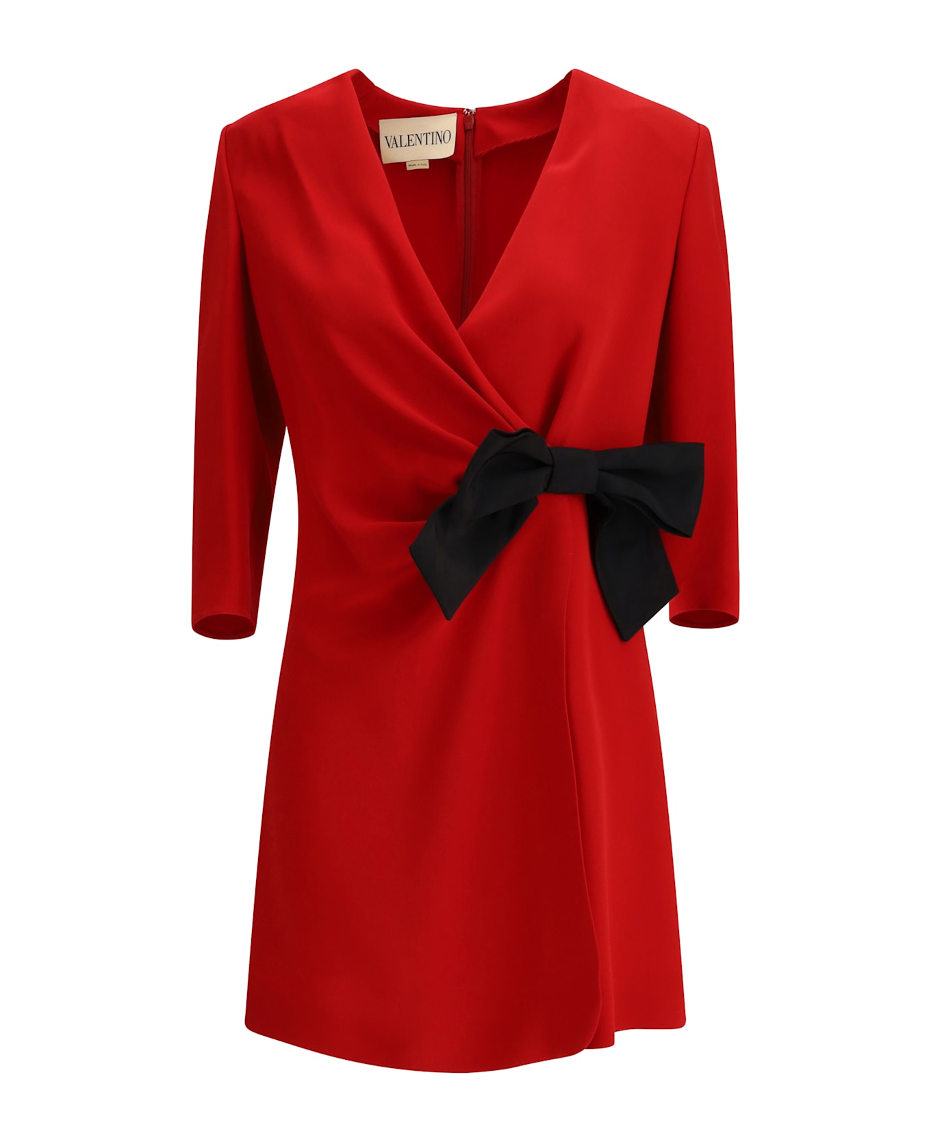 Valentino Short Silk Dress With Bow