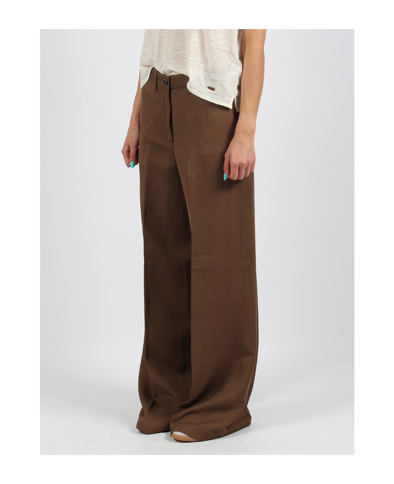 Nine in the Morning Karen Palazzo Trousers - Brown ボトムス