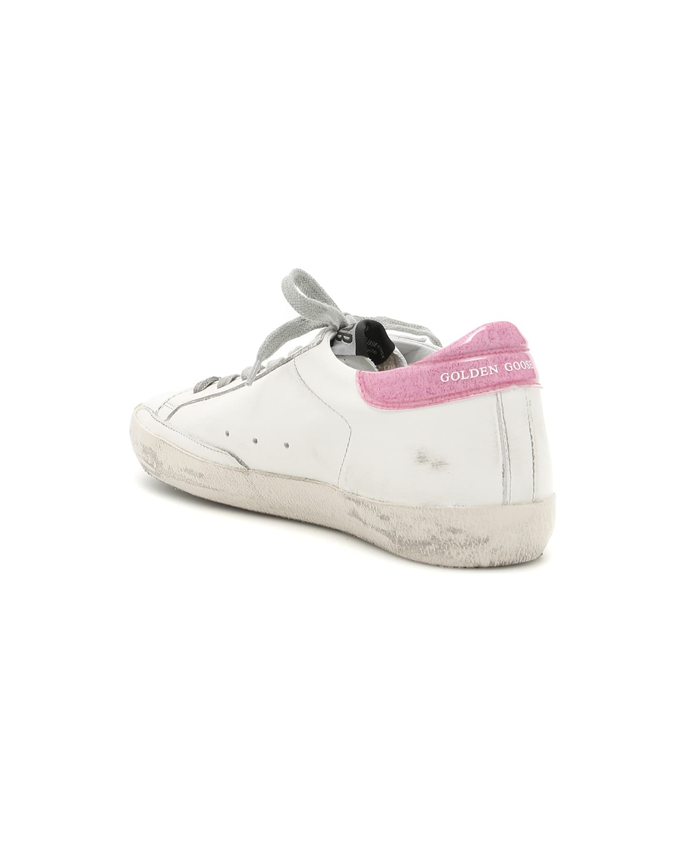 Golden Goose Superstar Sneakers - WHITE MAGENTA GLITTER|Bianco