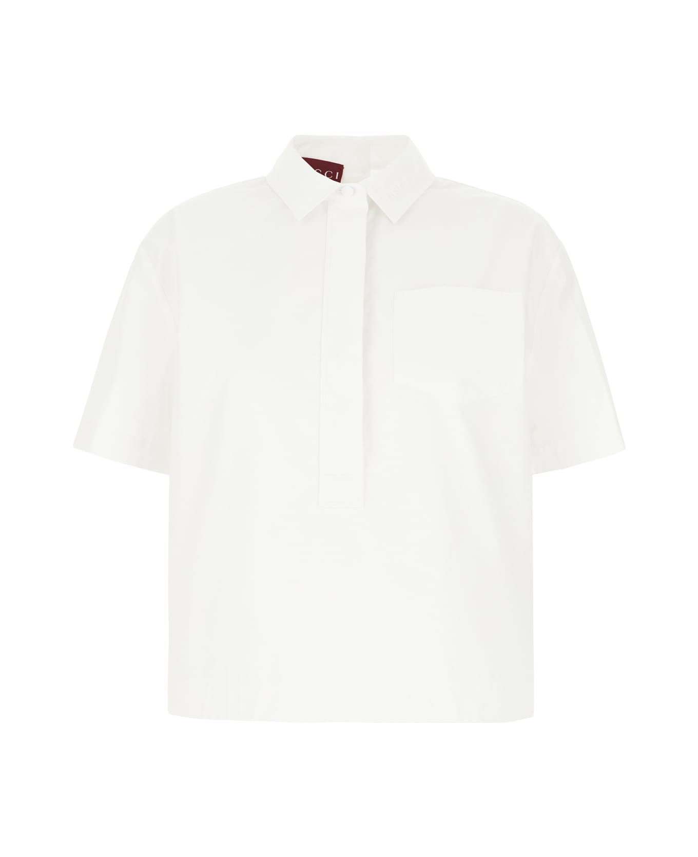 Gucci White Poplin Bluse - Bianco