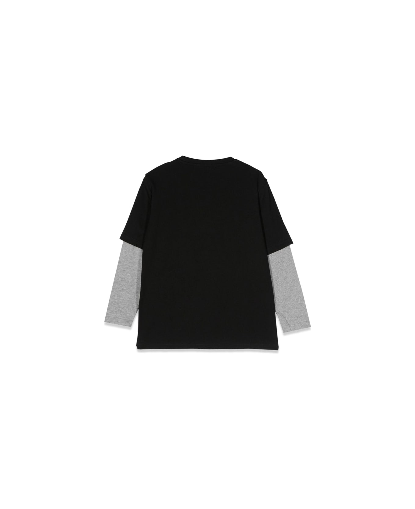 Versace Long Sleeve Insert Logo T-shirt - BLACK Tシャツ＆ポロシャツ