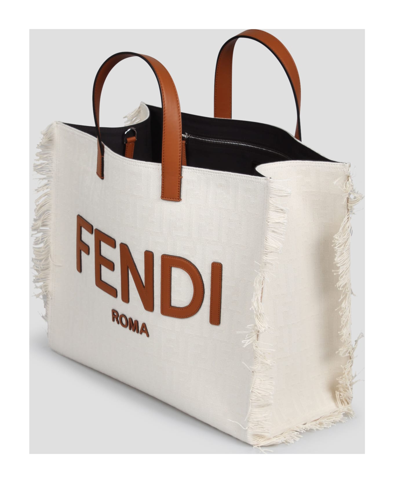 Fendi Ff Shopper Bag - White