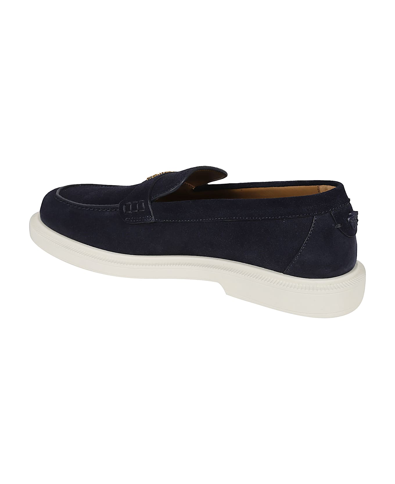 Versace Logo Detail Loafers - Blu