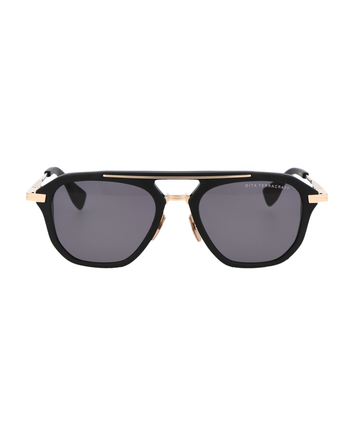 Dita Terracraft Sunglasses - Matte Black - White Gold
