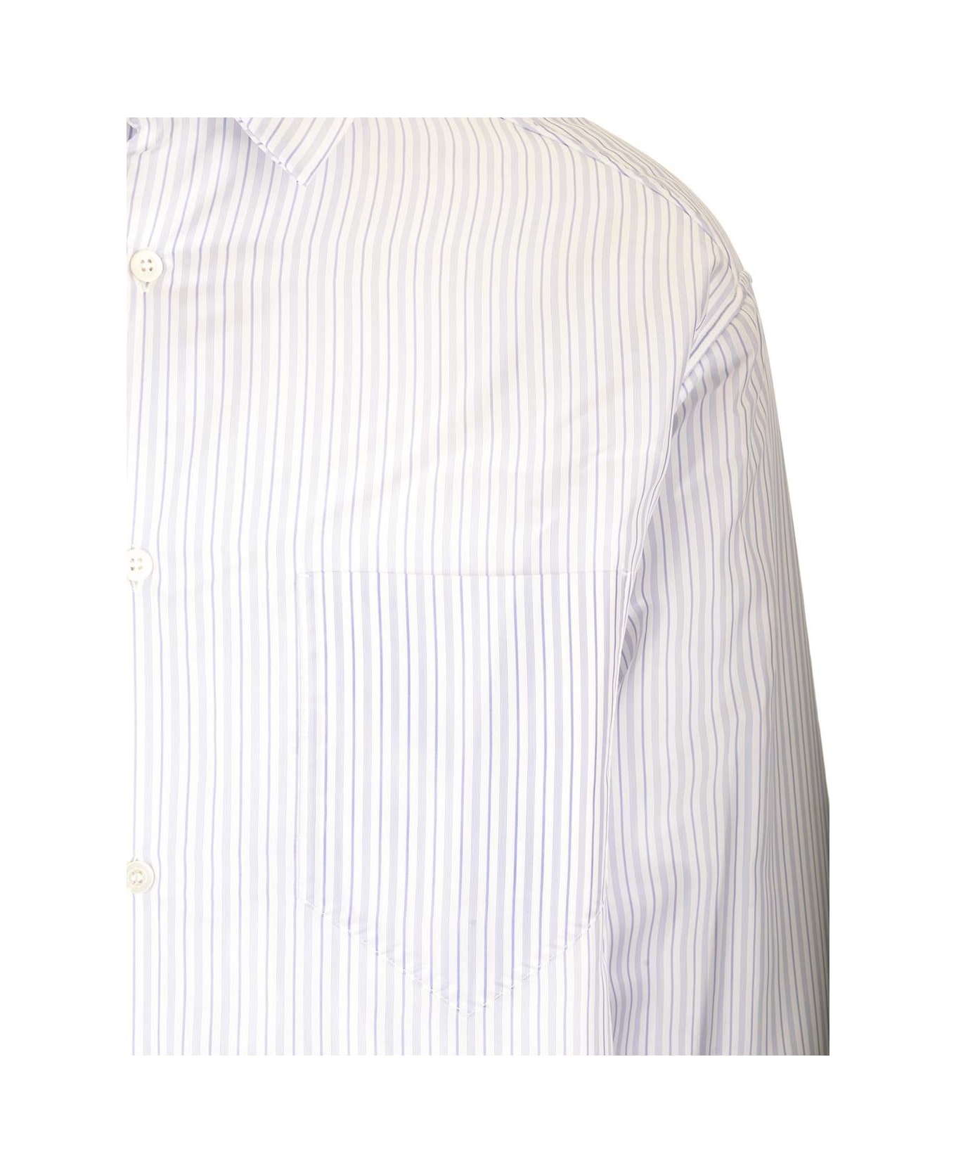 Maison Margiela Oversize Striped Shirt - White