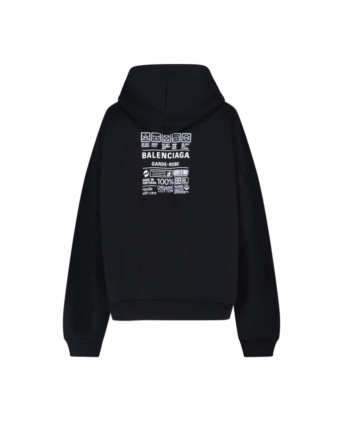 Balenciaga Loose-fitting Hoodie - Black