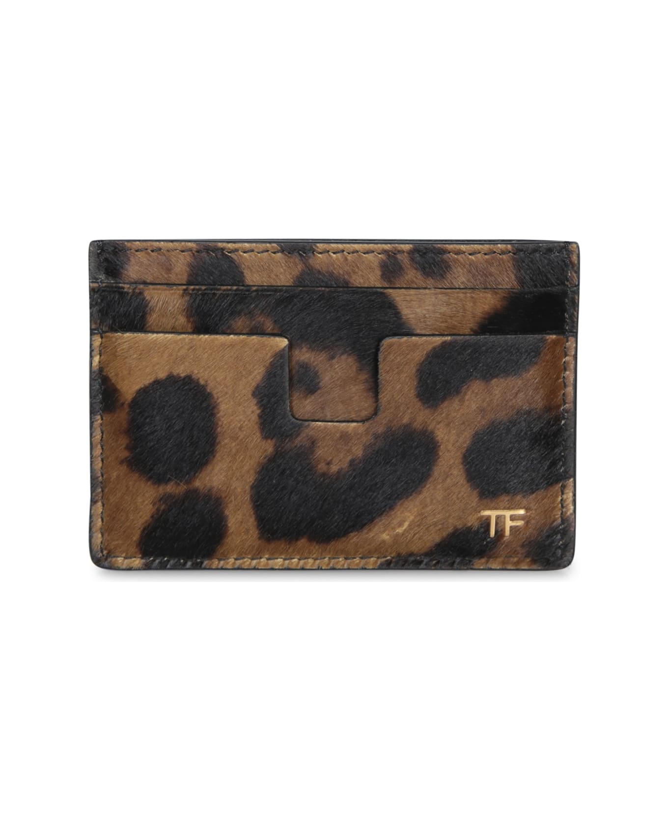 Tom Ford Leo Calf Card Holder - Brown