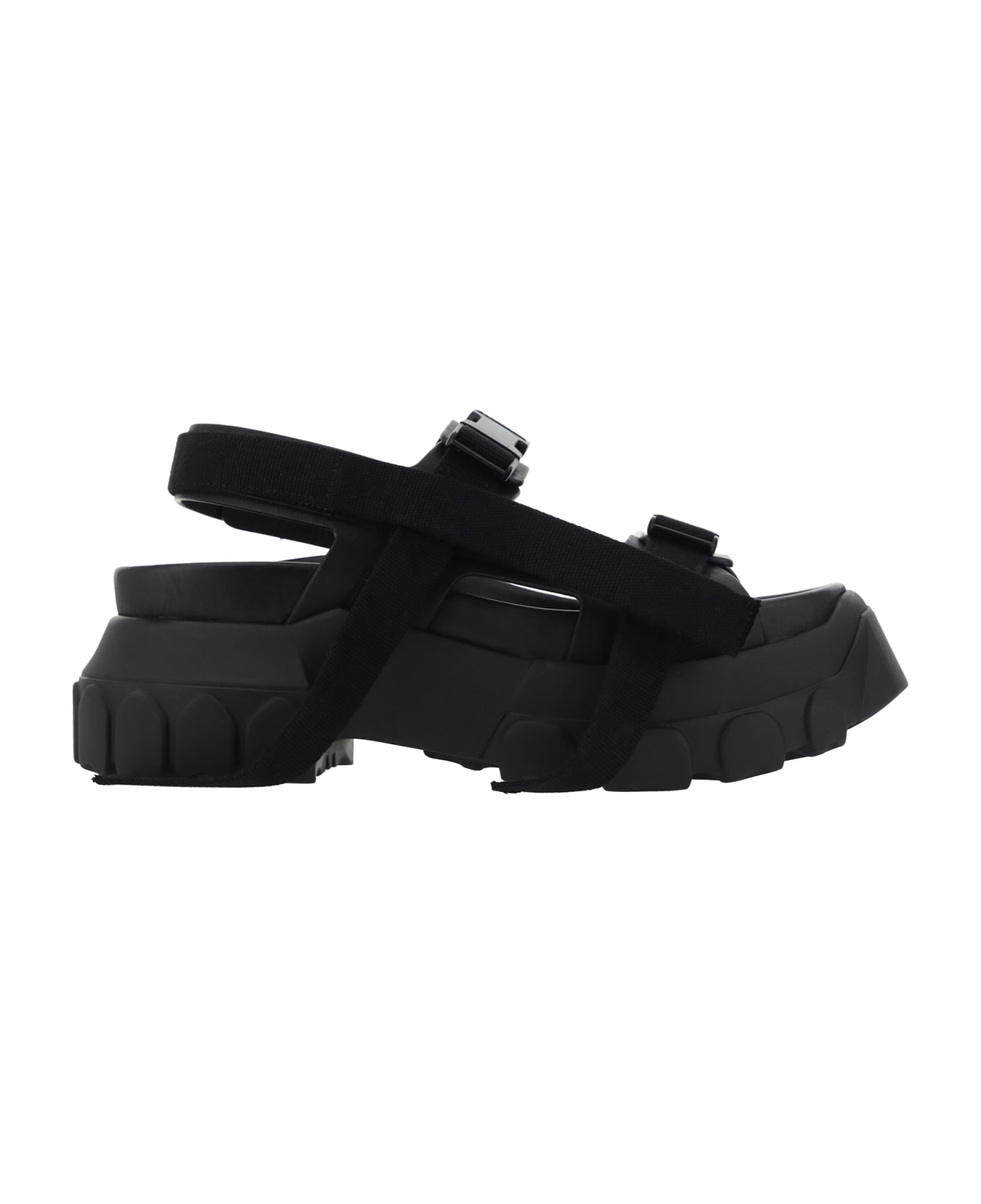 Rick Owens Tractor Sandals - Black/black