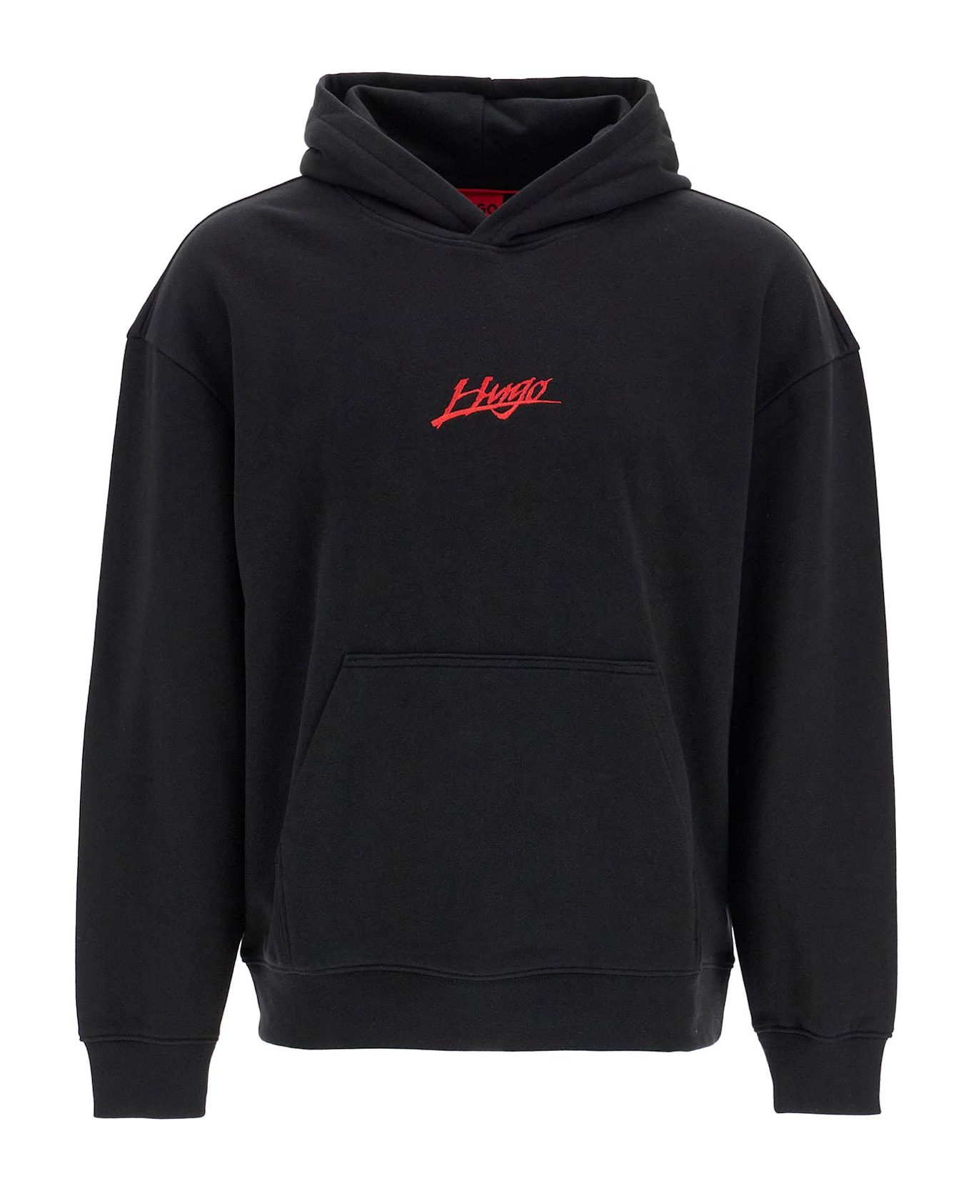 Hugo Boss Hooded Sweatshirt With Hugo Boss - BLACK