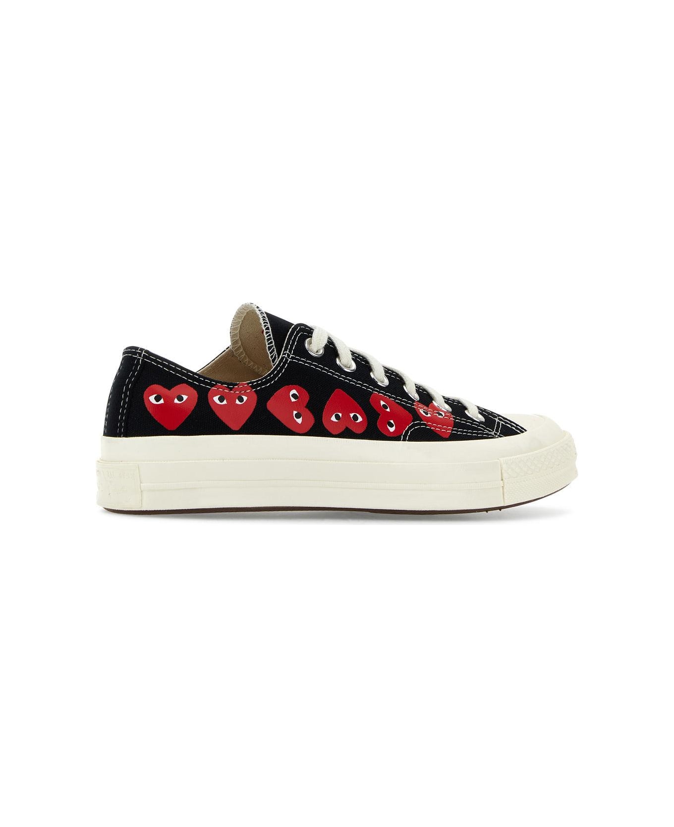 Comme des Garçons Play Black Canvas Comme Des Garçons X Converse Sneakers