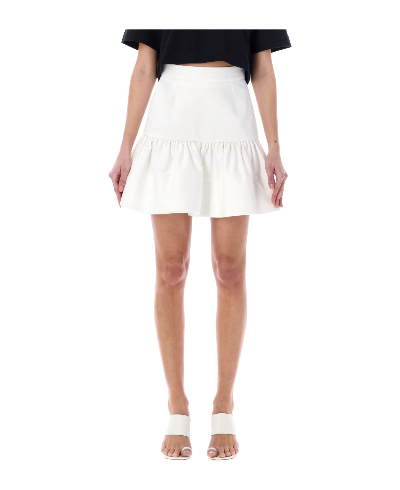 Patou Ruffle Mini Skirt - WHITE スカート