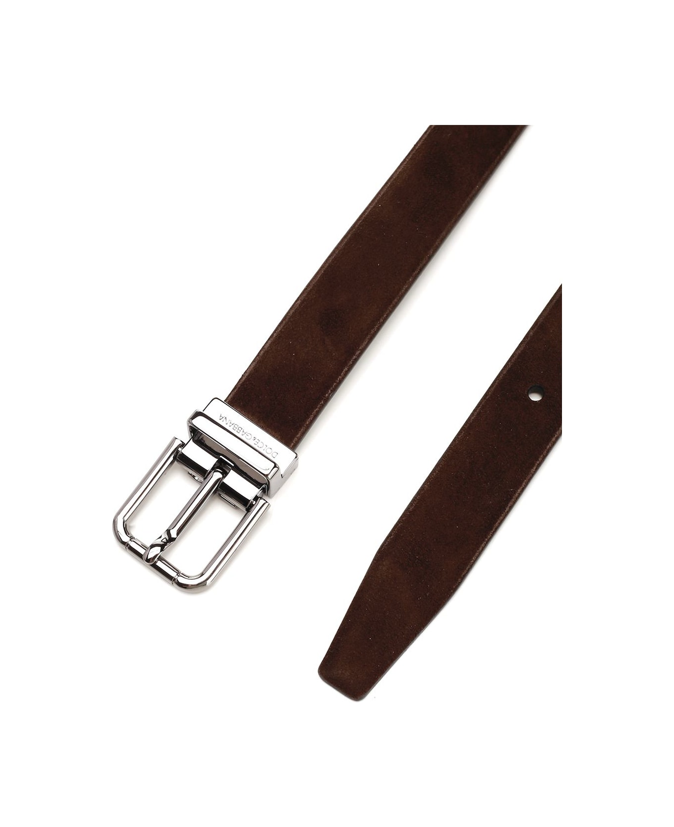 Dolce & Gabbana Suede Belt - BROWN