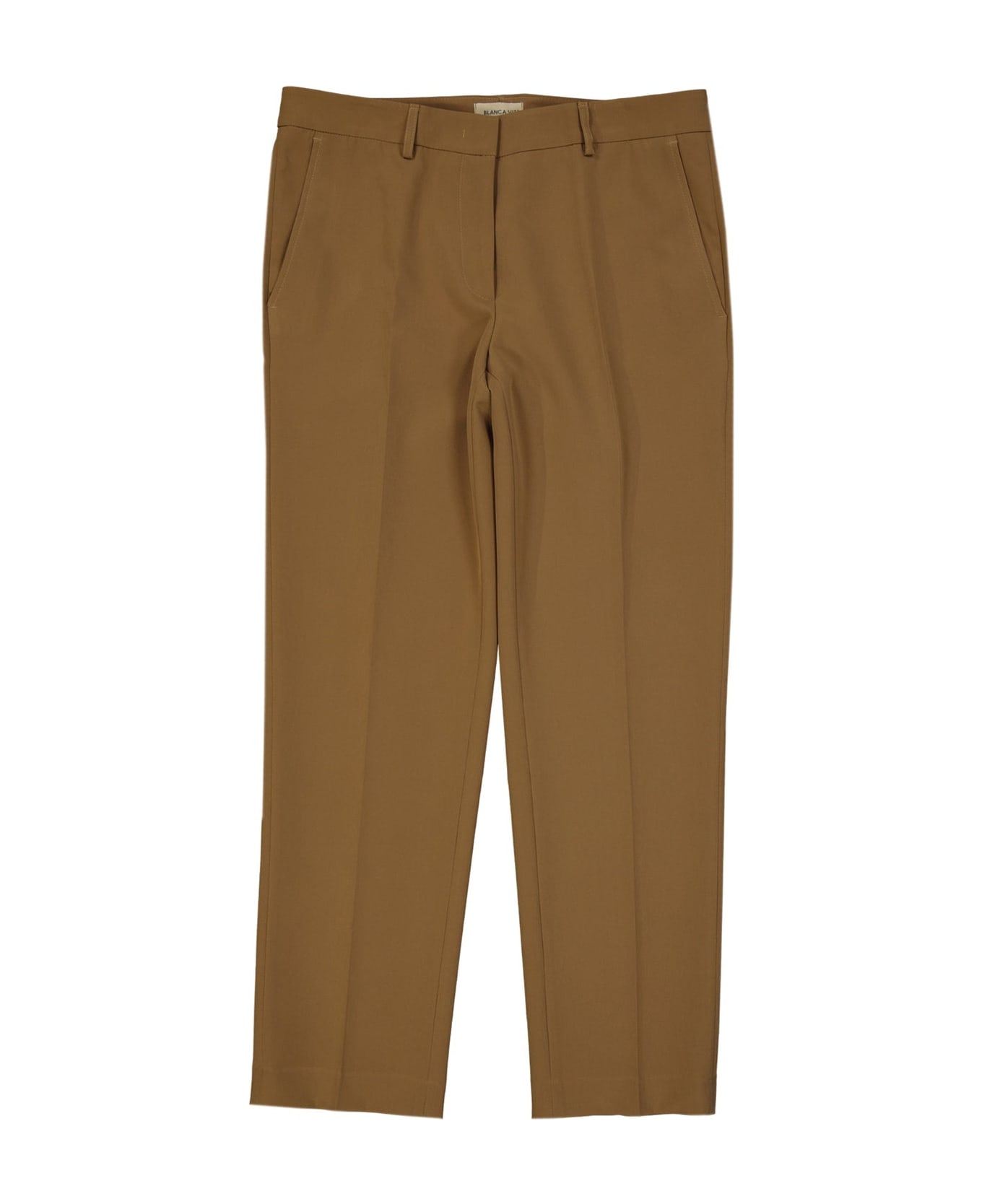 Blanca Vita Cropped Trousers - Brown