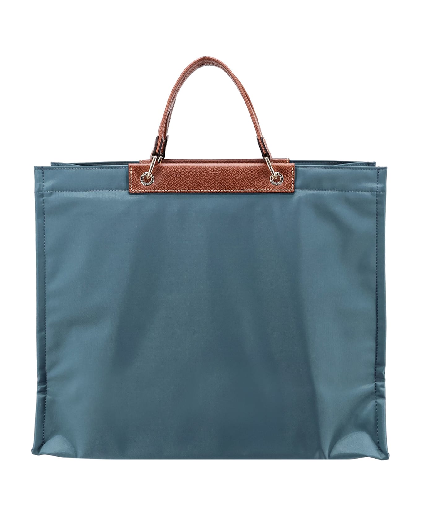 Longchamp Le Panier Pliage Nylon Handbag With Leather Details - Green