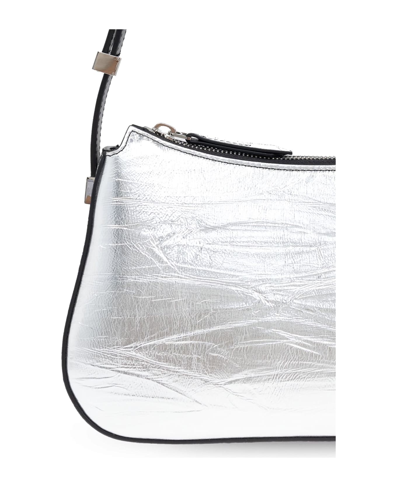 Lanvin Metallic Zipped Shoulder Bag - ARGENT