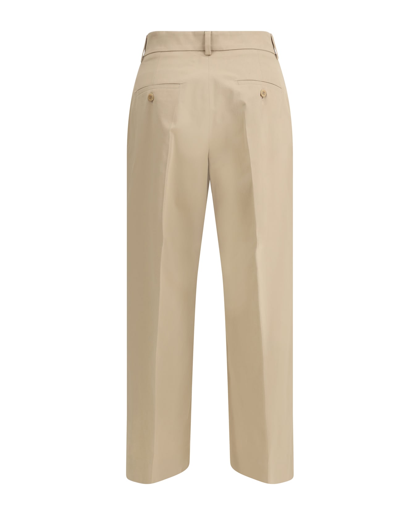 Weekend Max Mara Urial Cropped Trousers In Cotton Satin