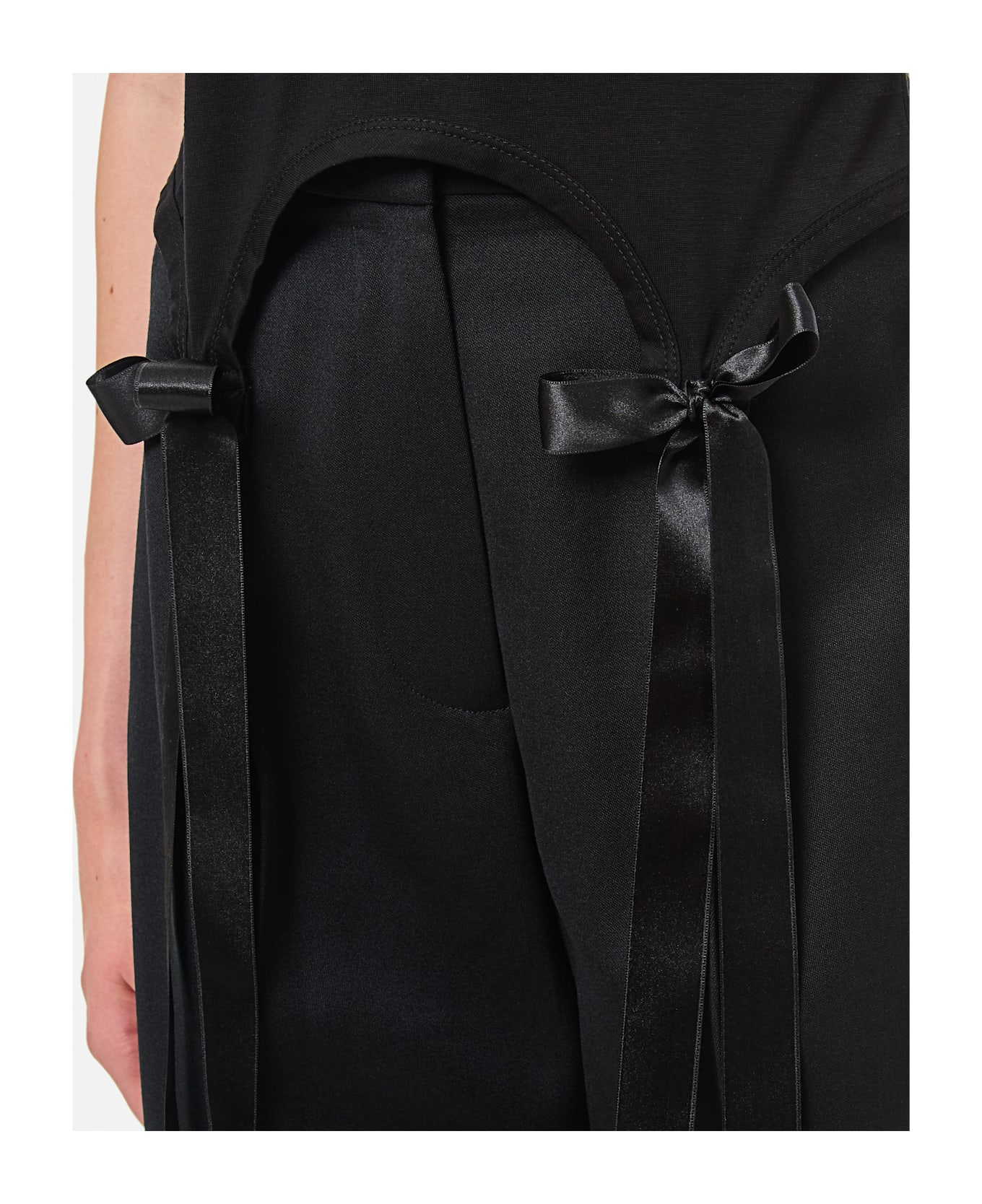 Simone Rocha Easy T-shirt W/ Bow Tails - Black