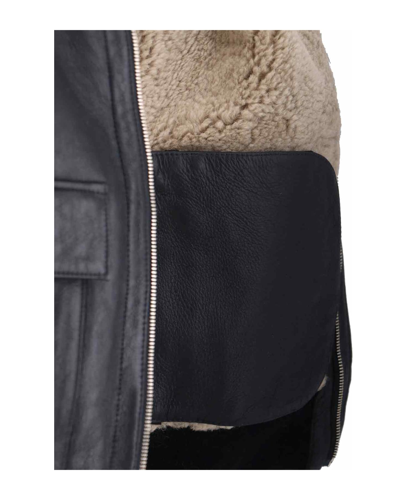 Calvin Klein Lamb Leather Jacket - Black  