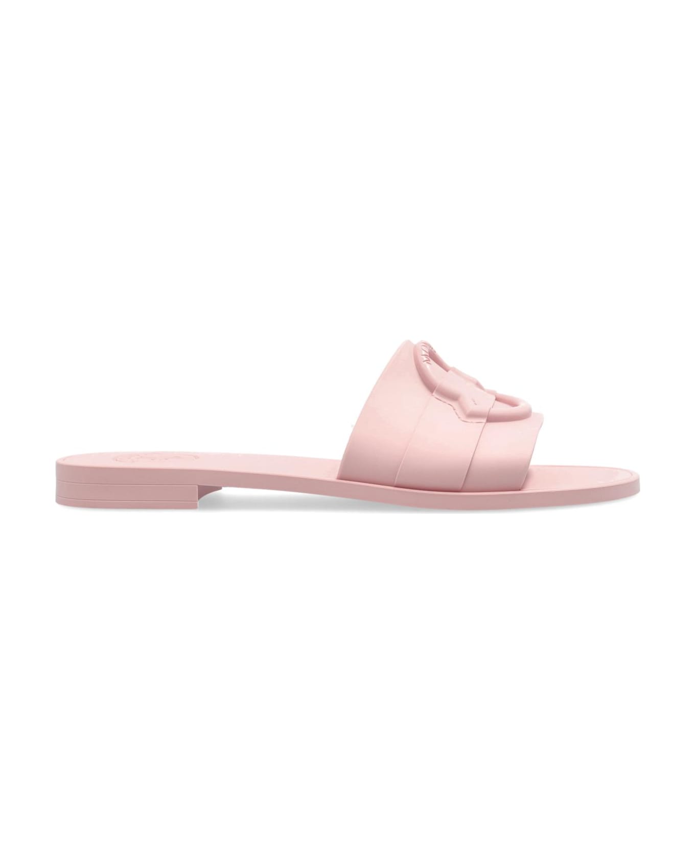 Moncler 'mon' Slides - Light pink