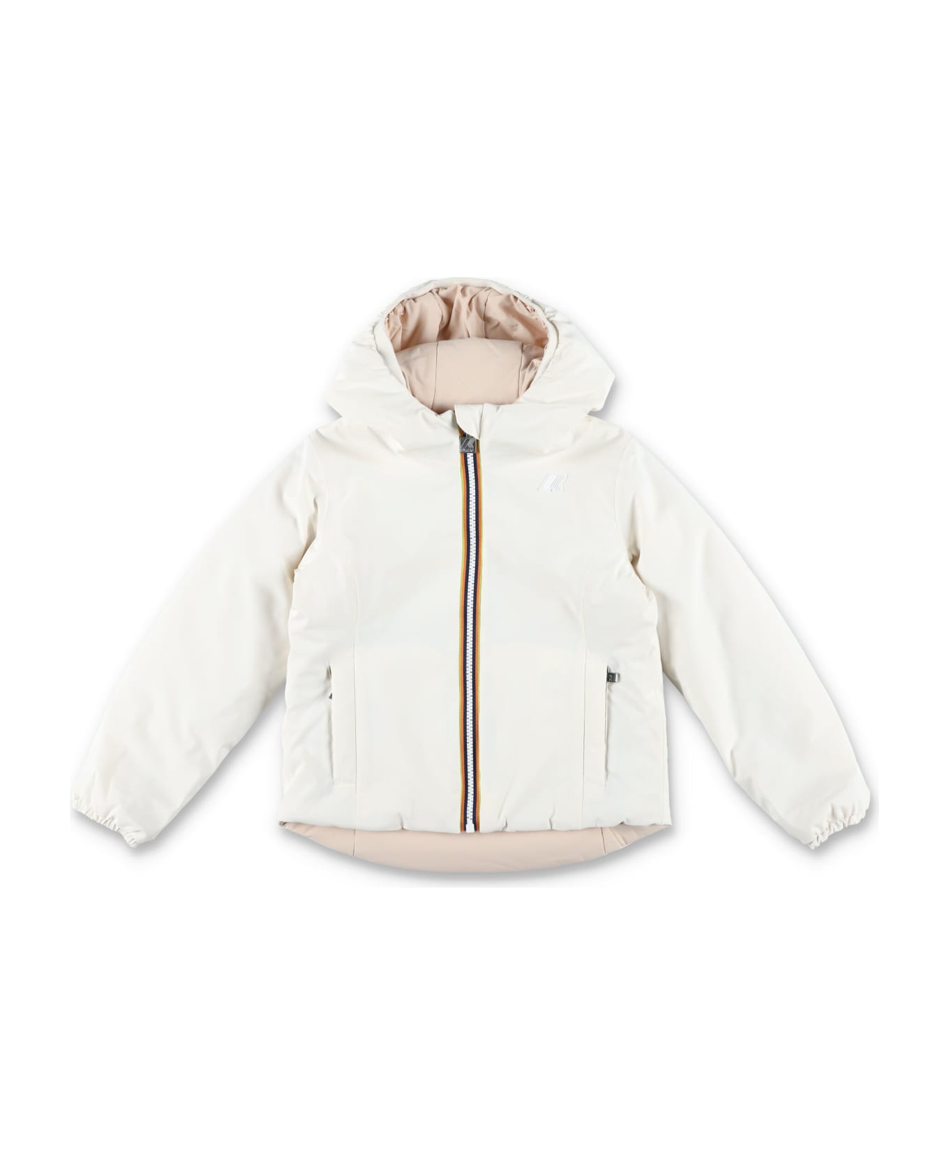 K-Way Lily Double Face Jacket - WHITE/PINK