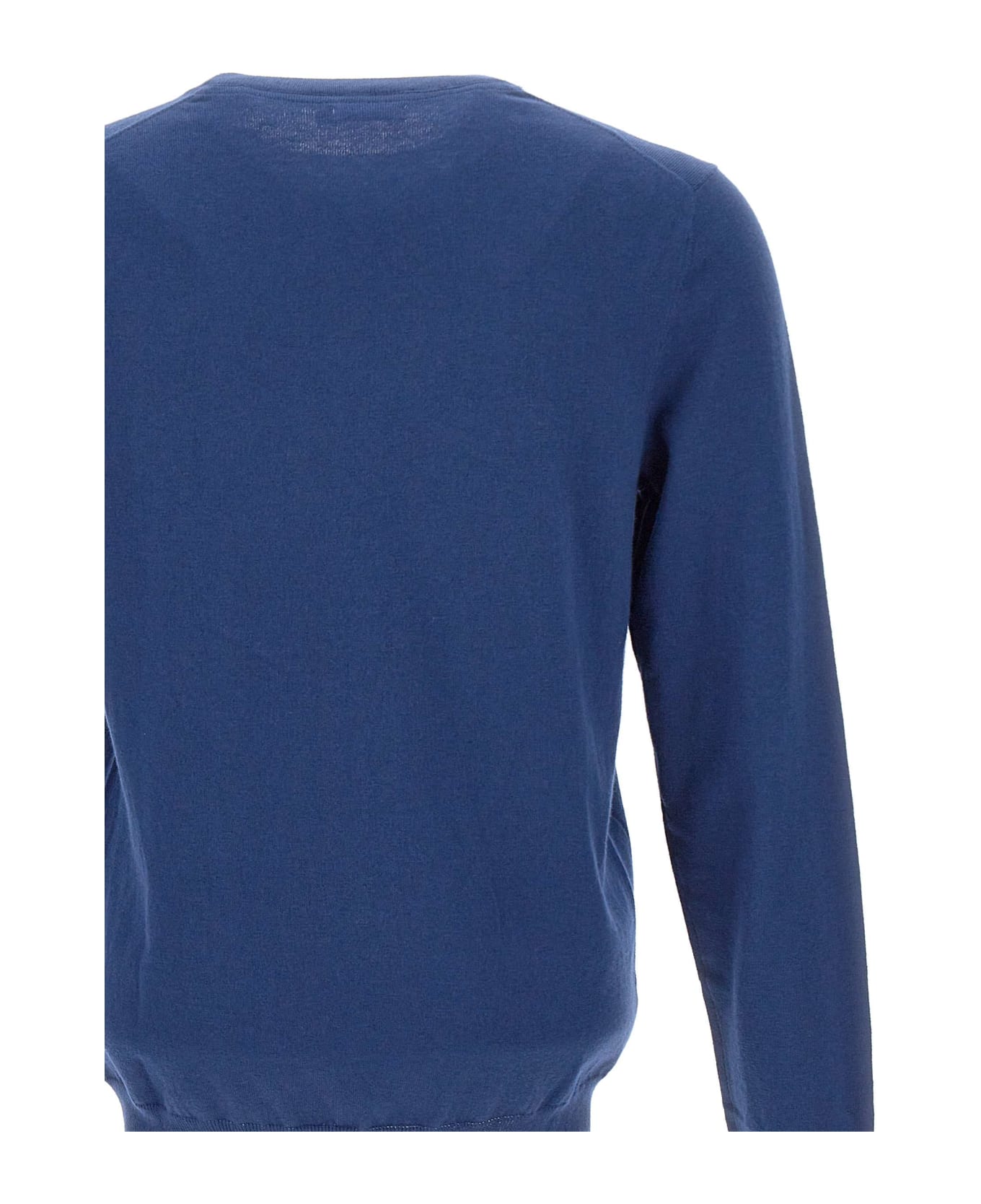 Sun 68 'round Double' Cotton And Wool Pullover Sweater - BLUE