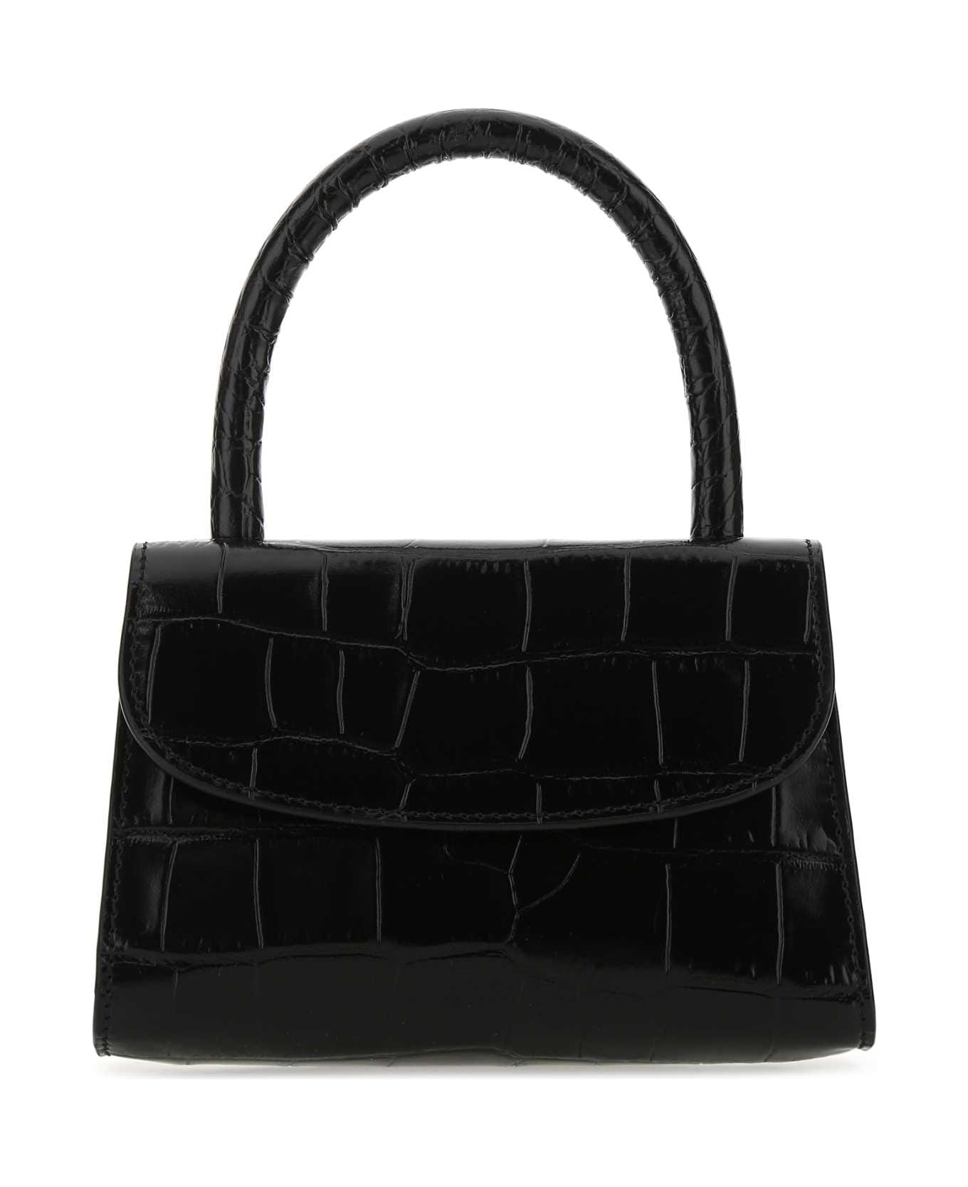 BY FAR Black Leather Mini Handbag - BL
