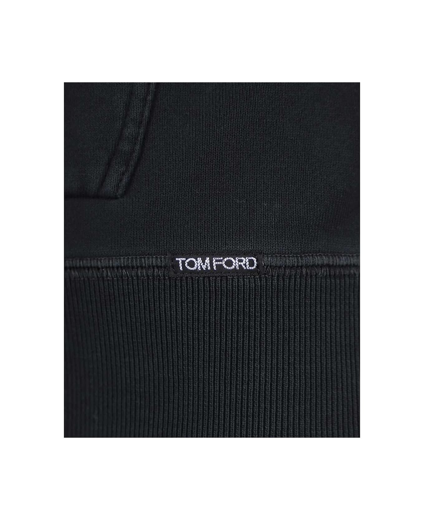 Tom Ford Edy Hooded Wool Sweater - black