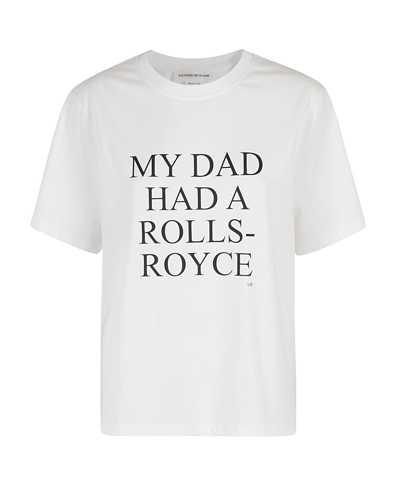 Victoria Beckham Slogan Tee My Dad Had A Rolls Royce - White Tシャツ