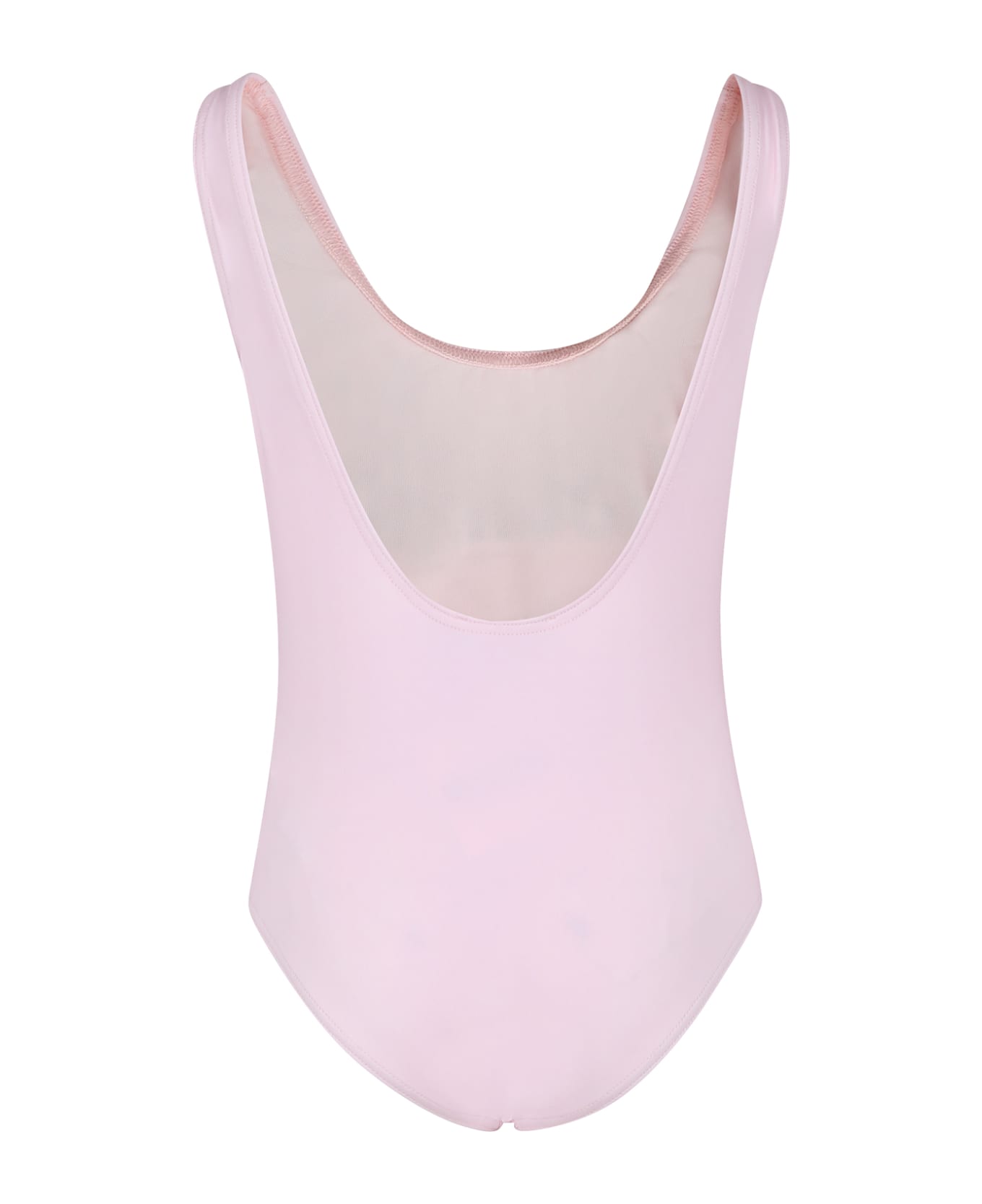 Moschino Pink Swimsuit For Girl With Logo - Pink