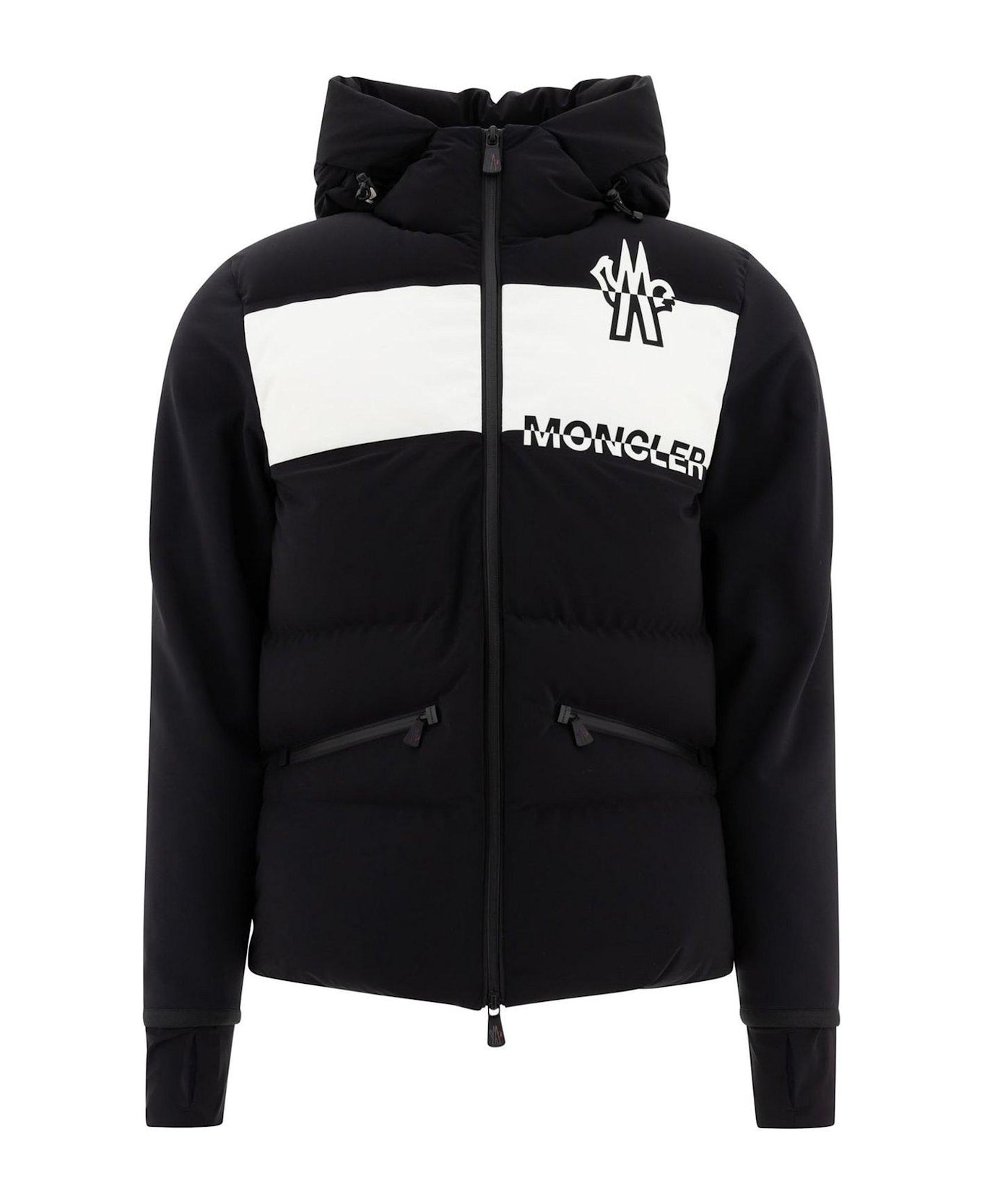 Moncler Grenoble Logo Printed Hooded Down Jacket