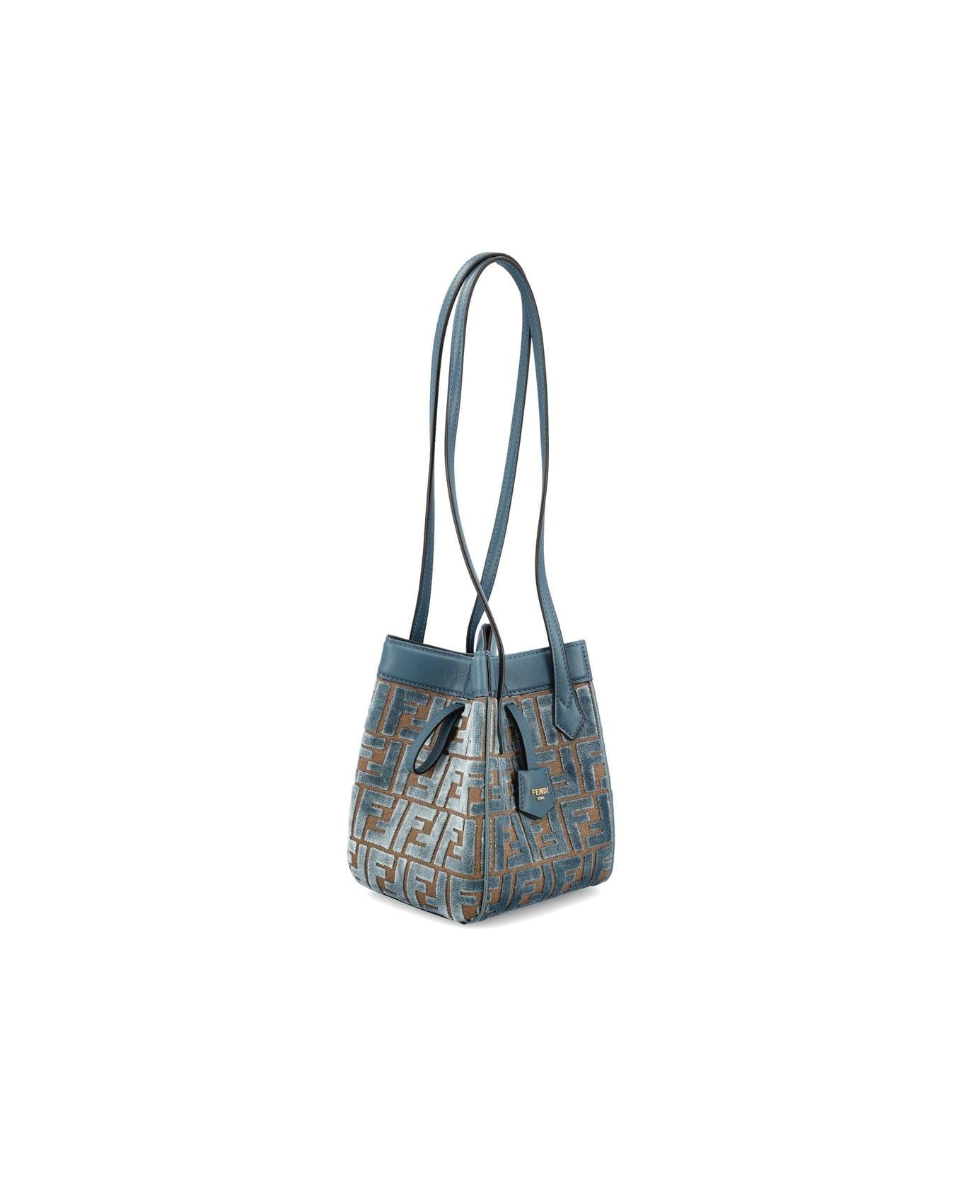 Fendi Origami Monogrammed Mini Bucket Bag - FF