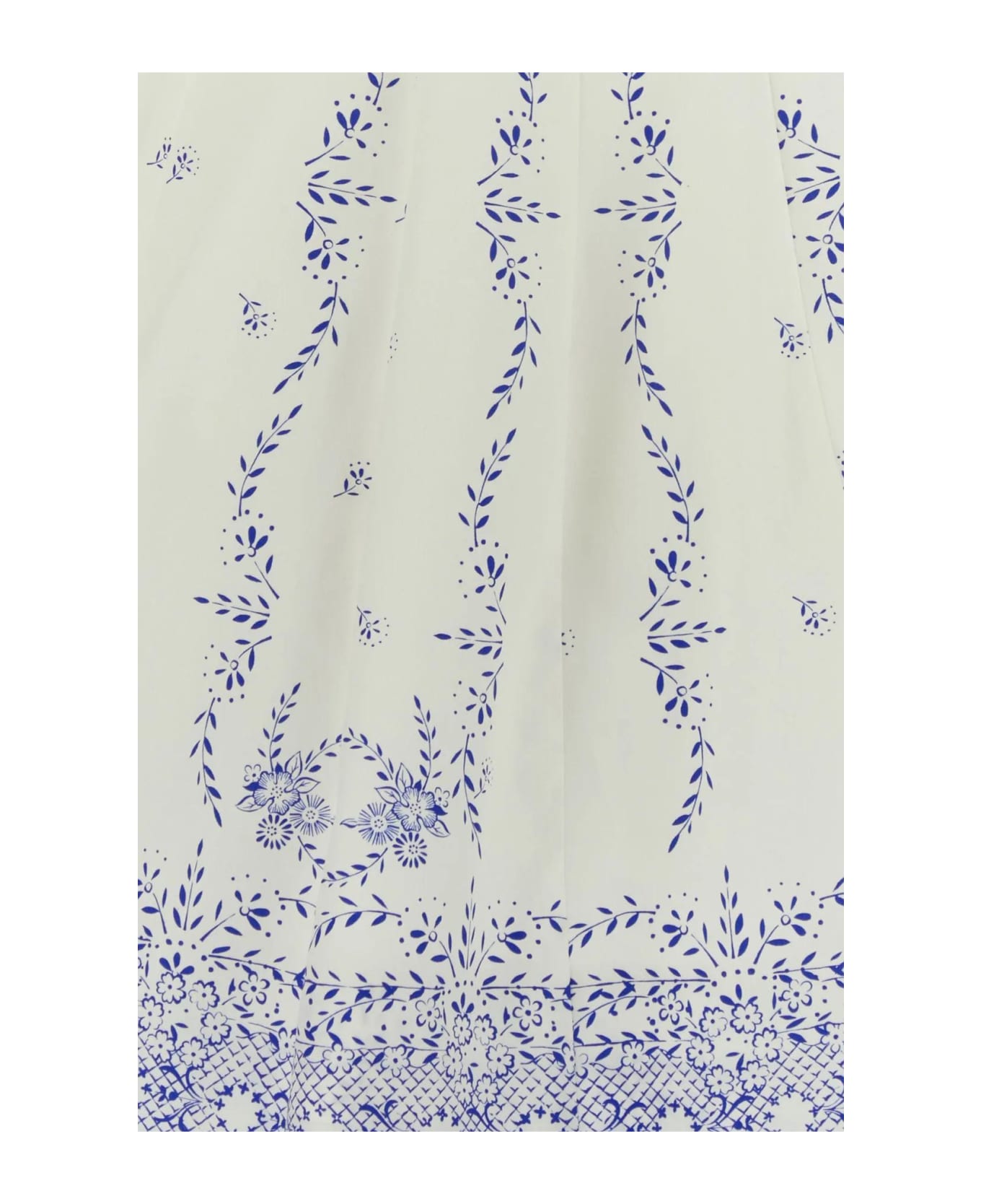 Philosophy di Lorenzo Serafini Printed Cotton Mini Dress - Bianco/azzurro