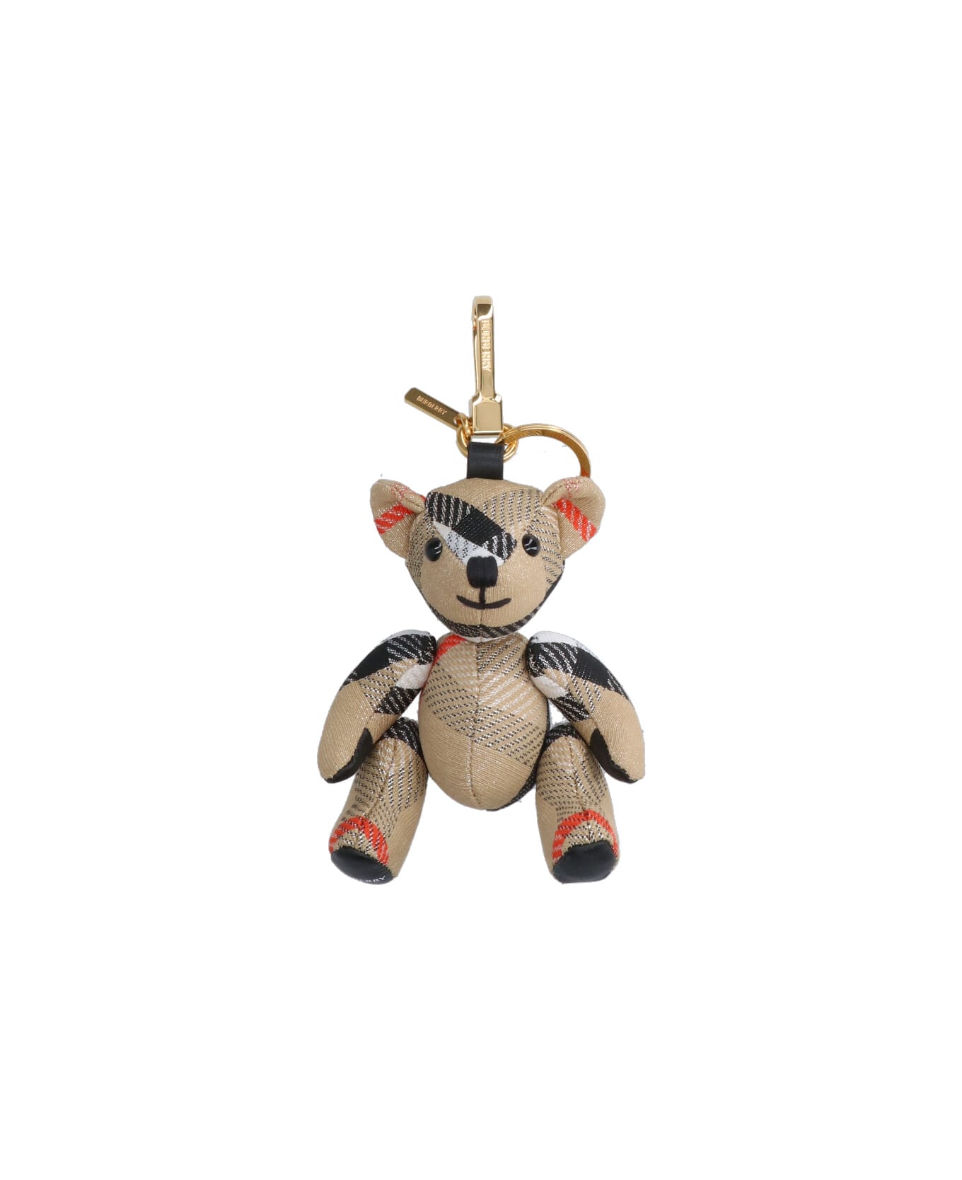 Burberry "thomas" Teddy Bear Keyring Charm - Beige