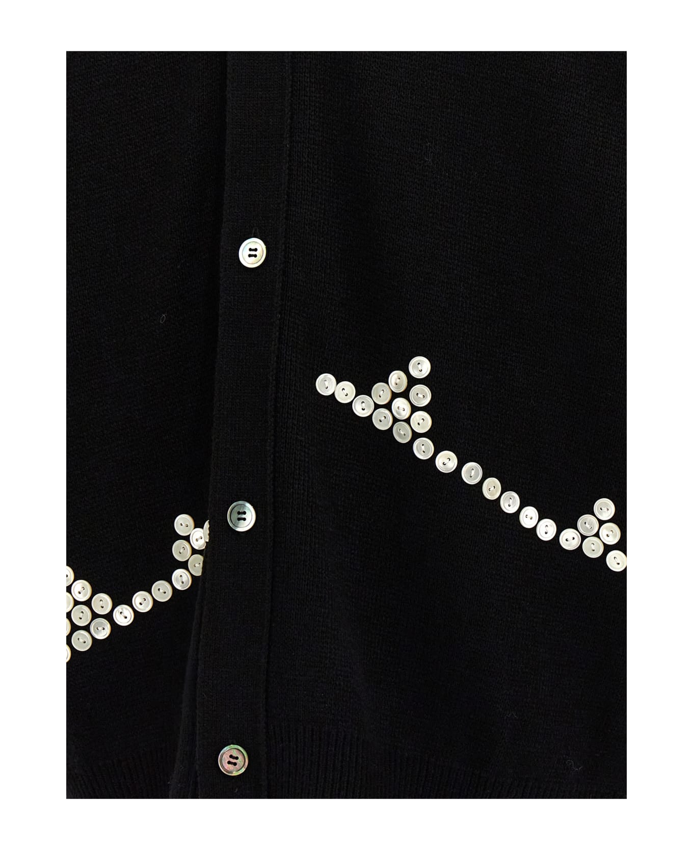 Comme Des Garçons Homme Plus Button Detail Sweater - Black  