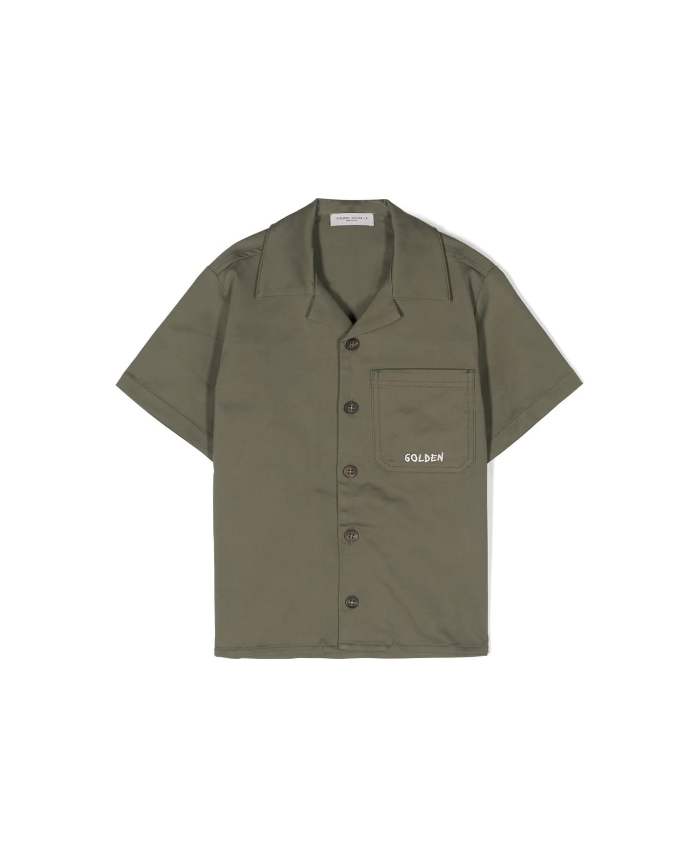Golden Goose Shirt With Wide Collar - Green シャツ