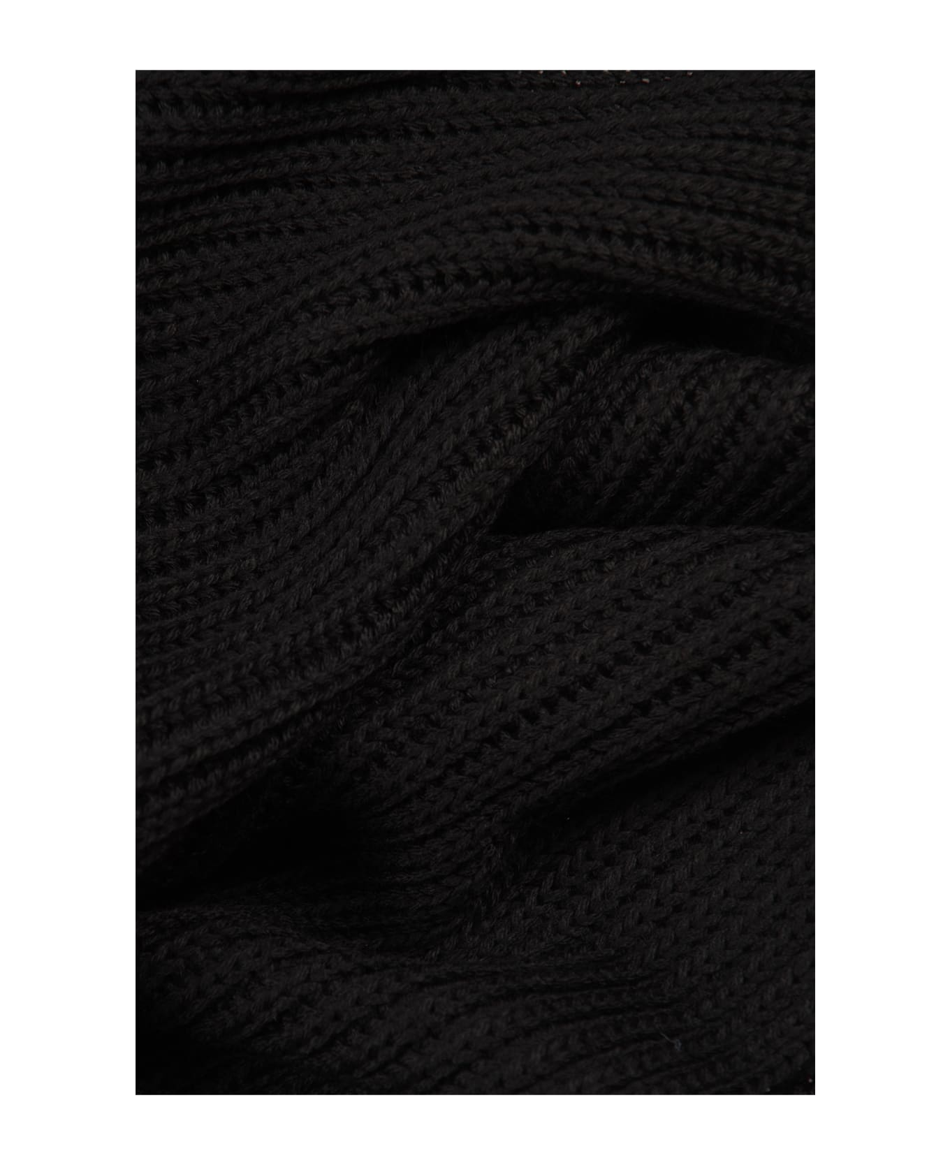 Dondup Ribbed Knit Scarf - Black