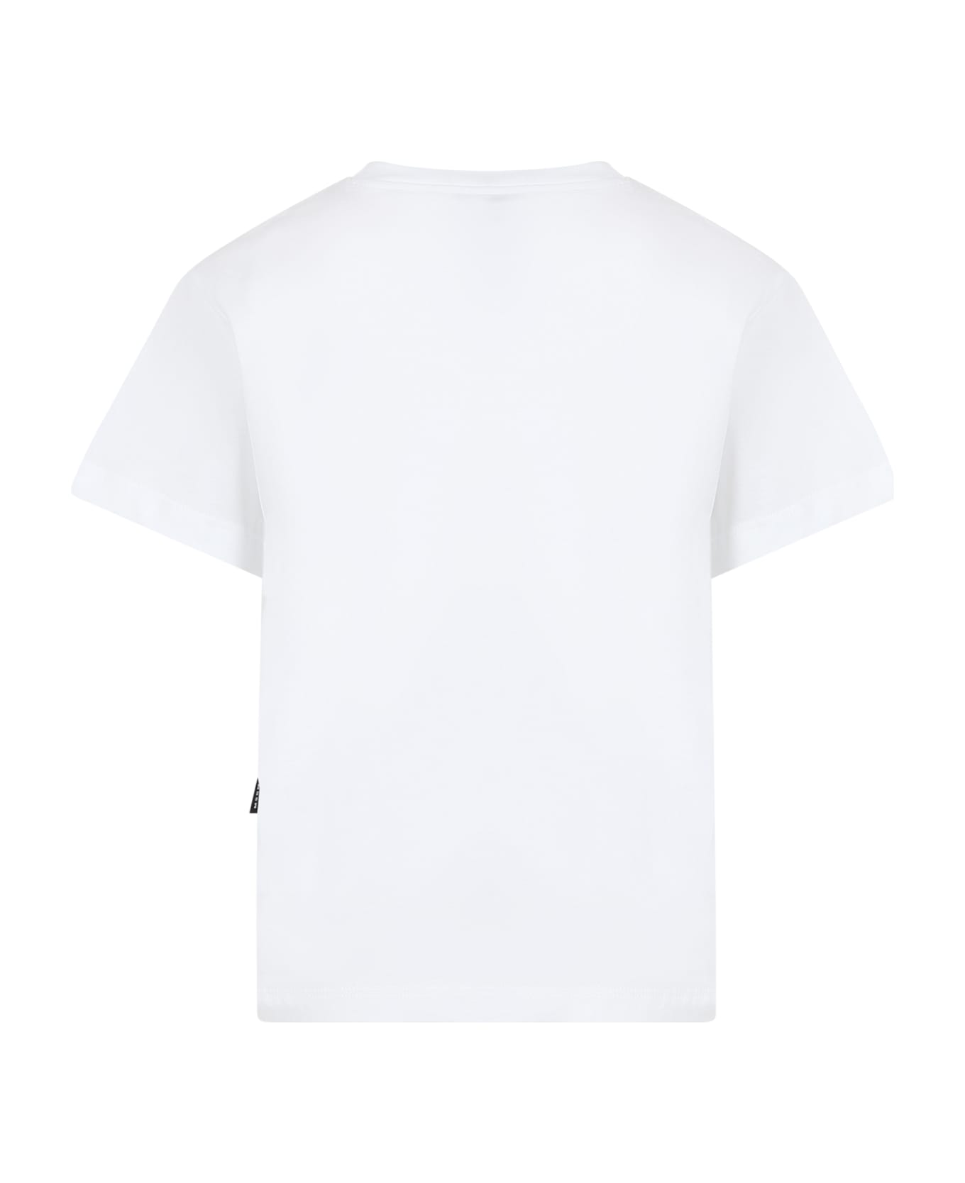 MSGM White Sweatshirt For Kids With Logo - Bianco Tシャツ＆ポロシャツ