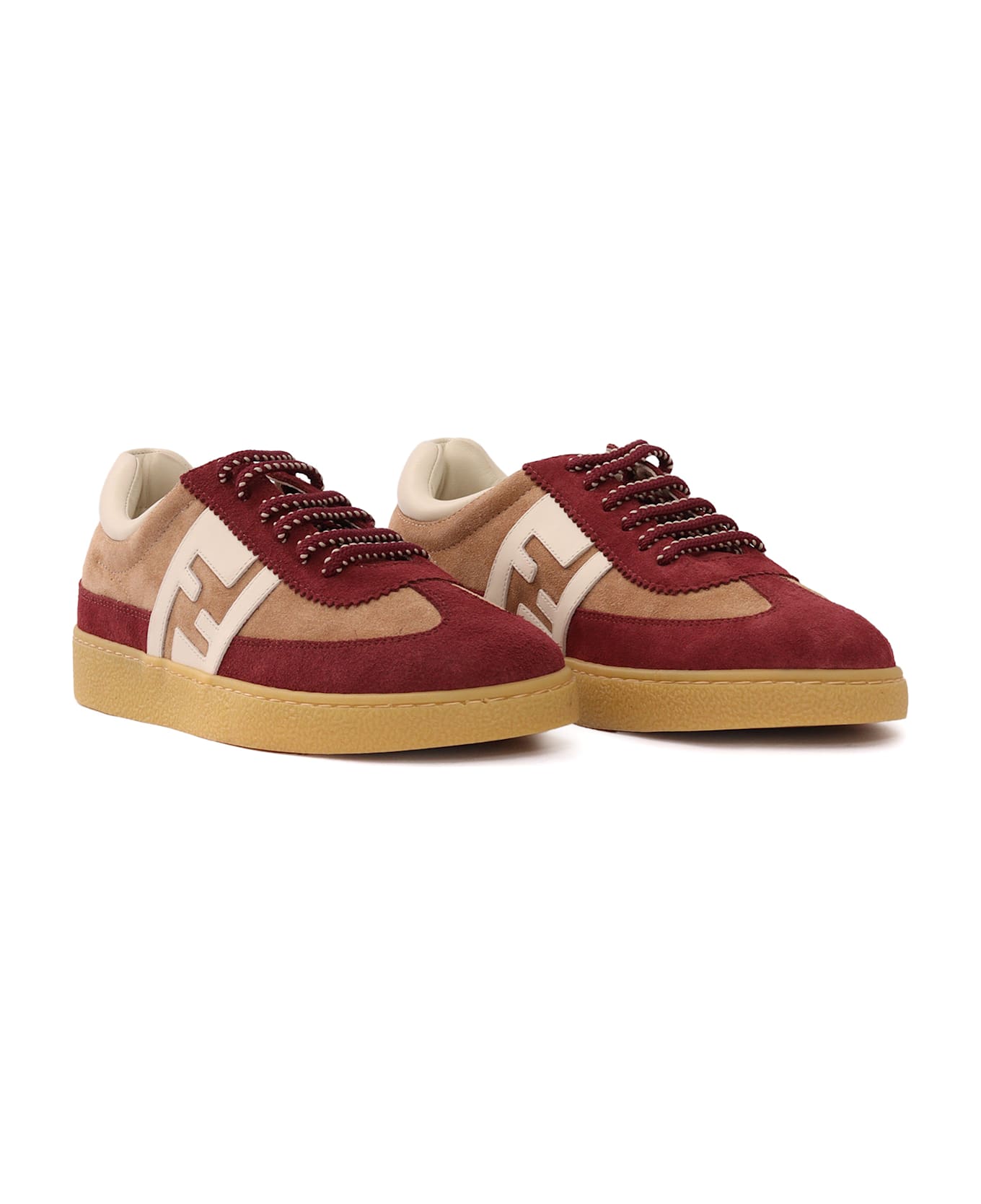 Fendi Nappa Mix Sneakers - RED