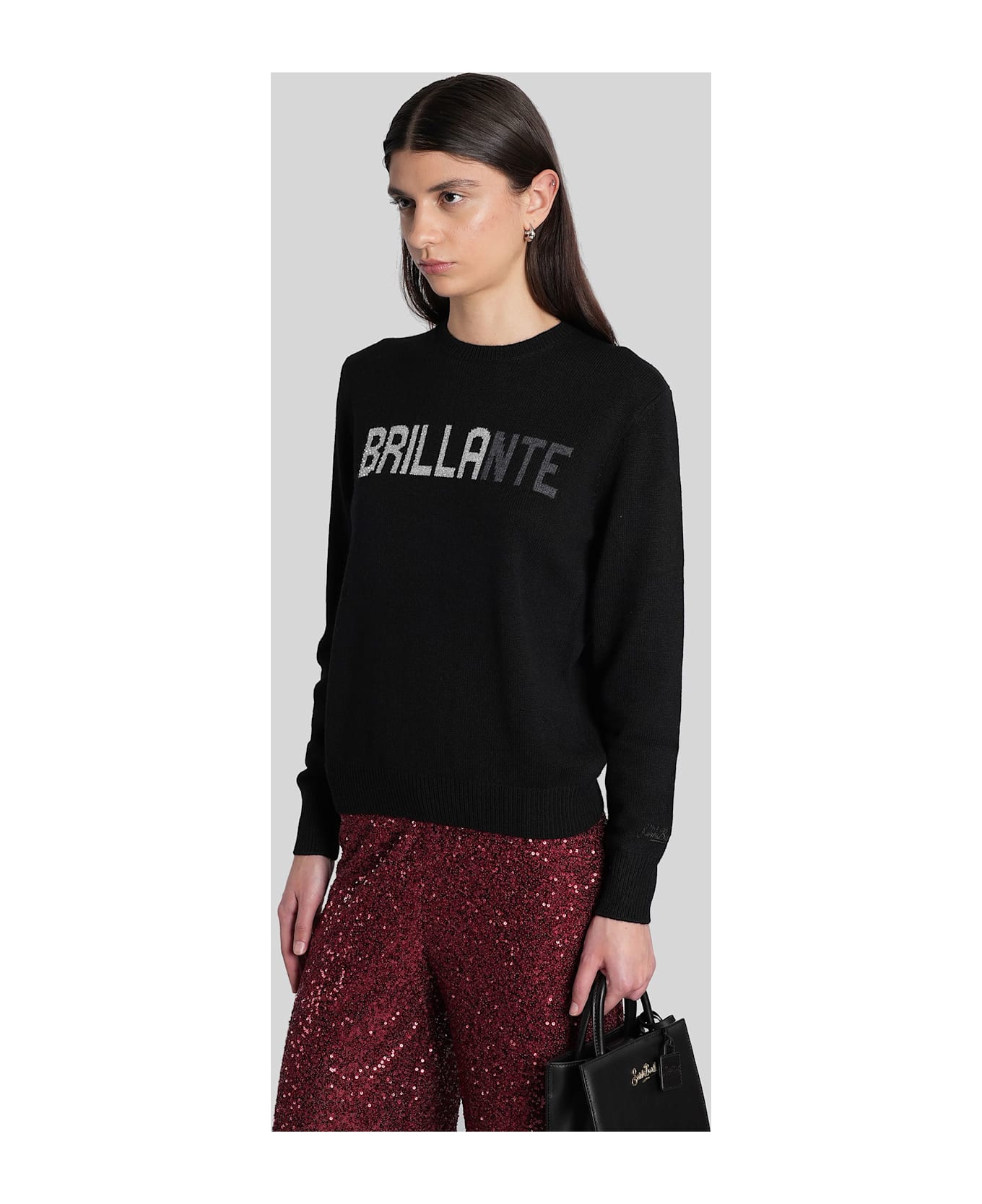 MC2 Saint Barth New Queen Knitwear In Black Wool - black