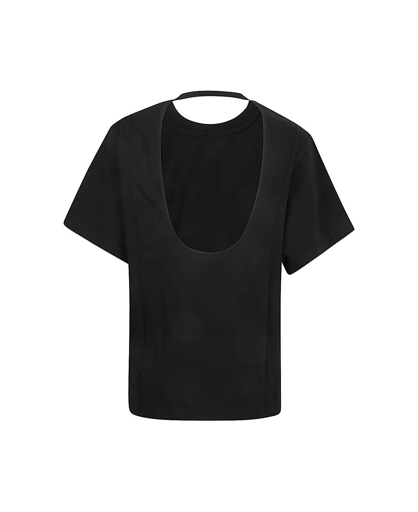 IRO Open Back Short-sleeved Top - Black