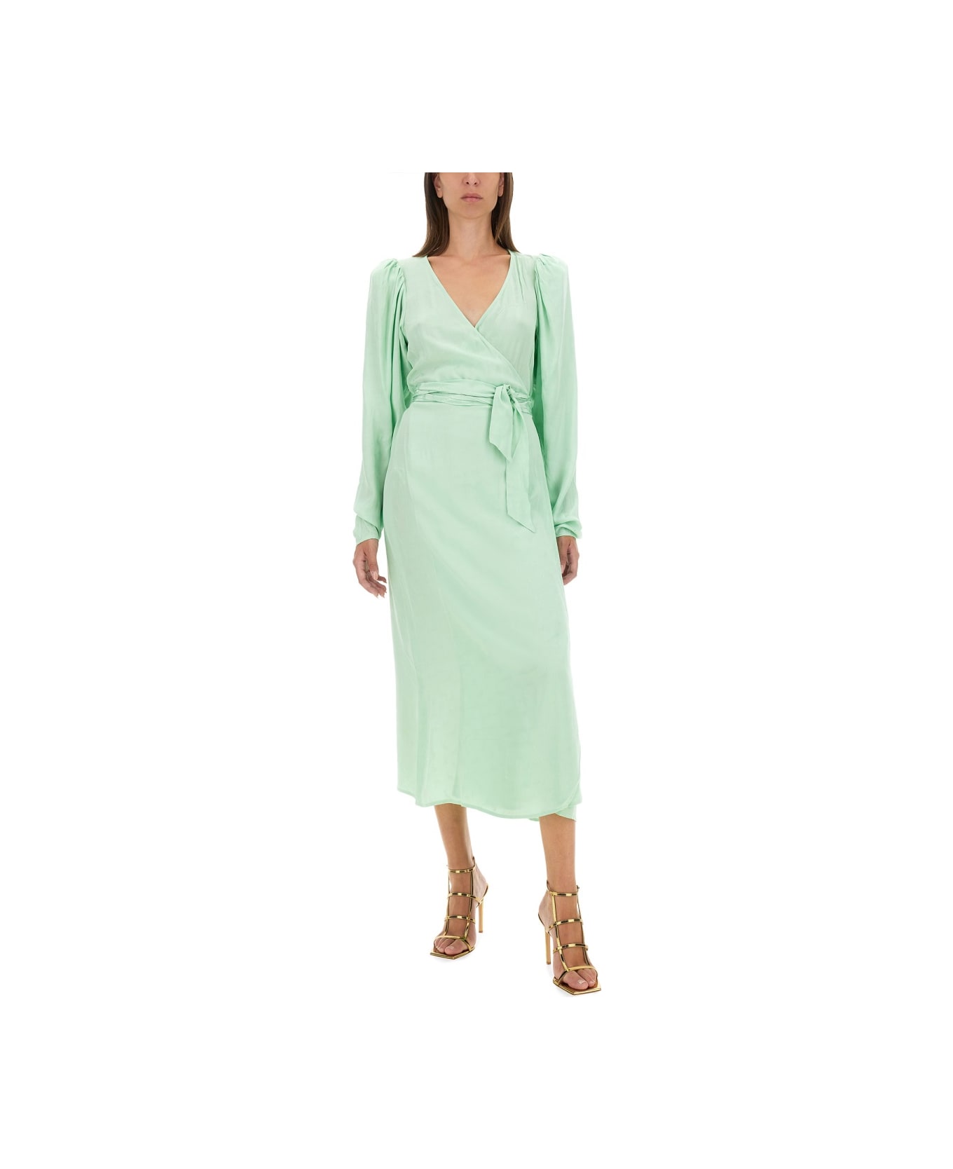 Rotate by Birger Christensen Midi Dress - GREEN