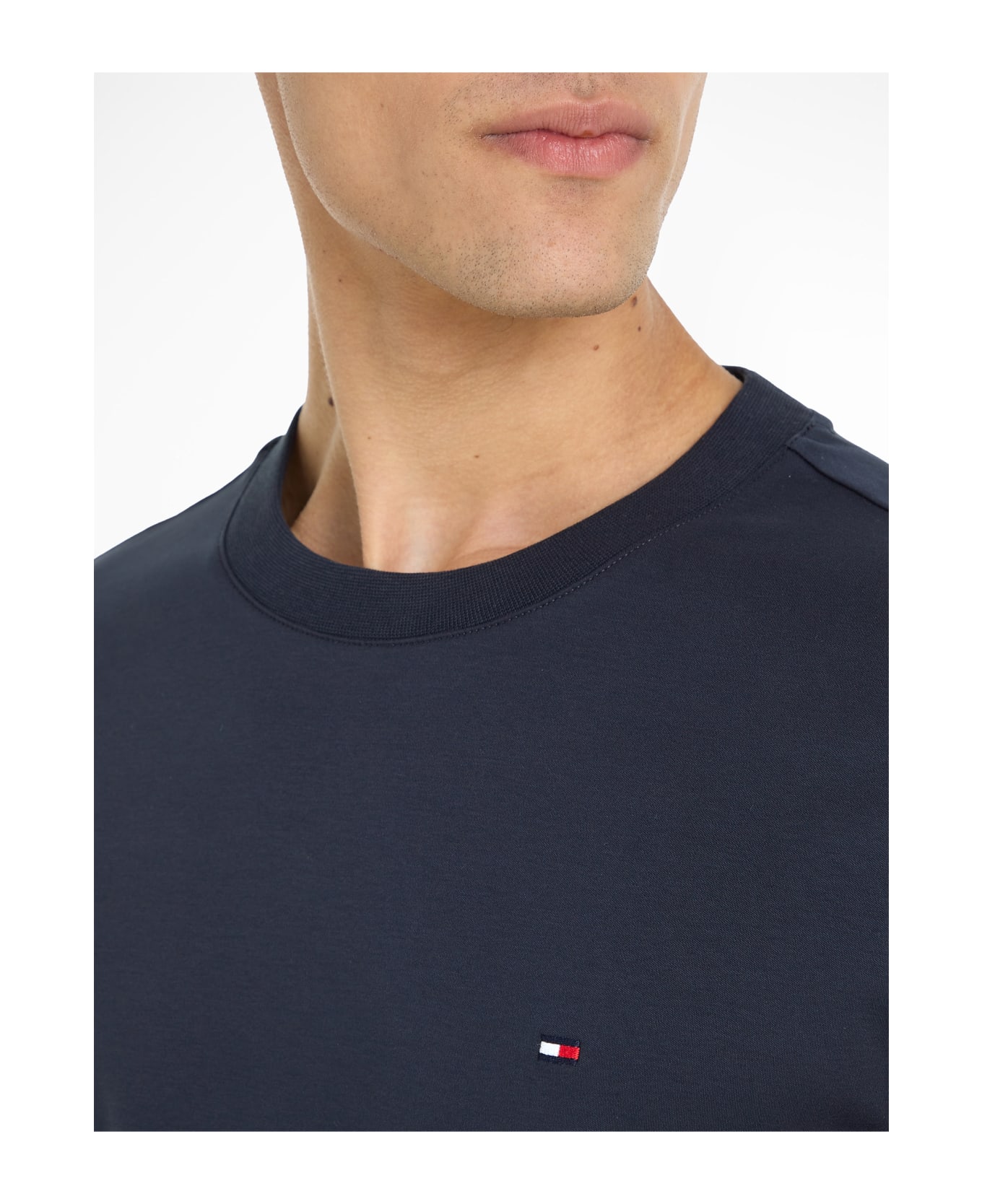 Tommy Hilfiger Blue T-shirt With Mini Logo - DESERT SKY シャツ