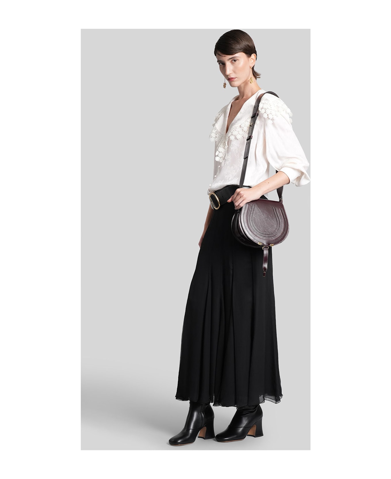 Chloé Skirt In Black Silk - black