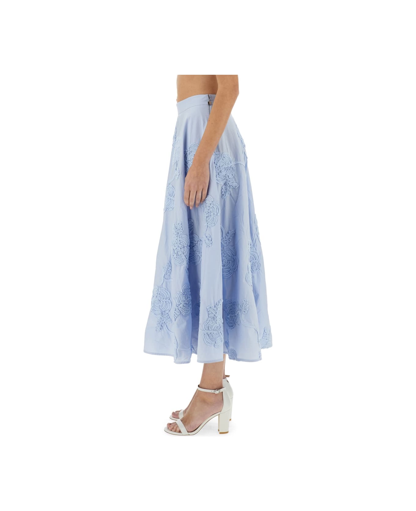 Rotate by Birger Christensen Floral Maxi Skirt - Celeste